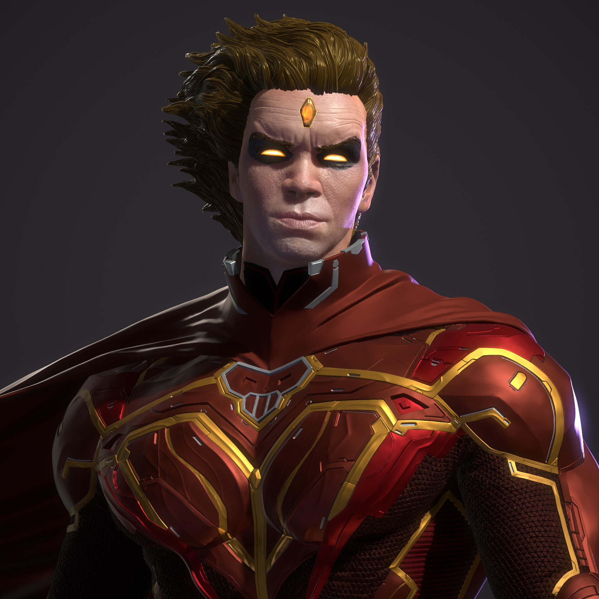 Adam Warlock, Marvel Comics, Fan art, Statue, 1920x1920 HD Phone