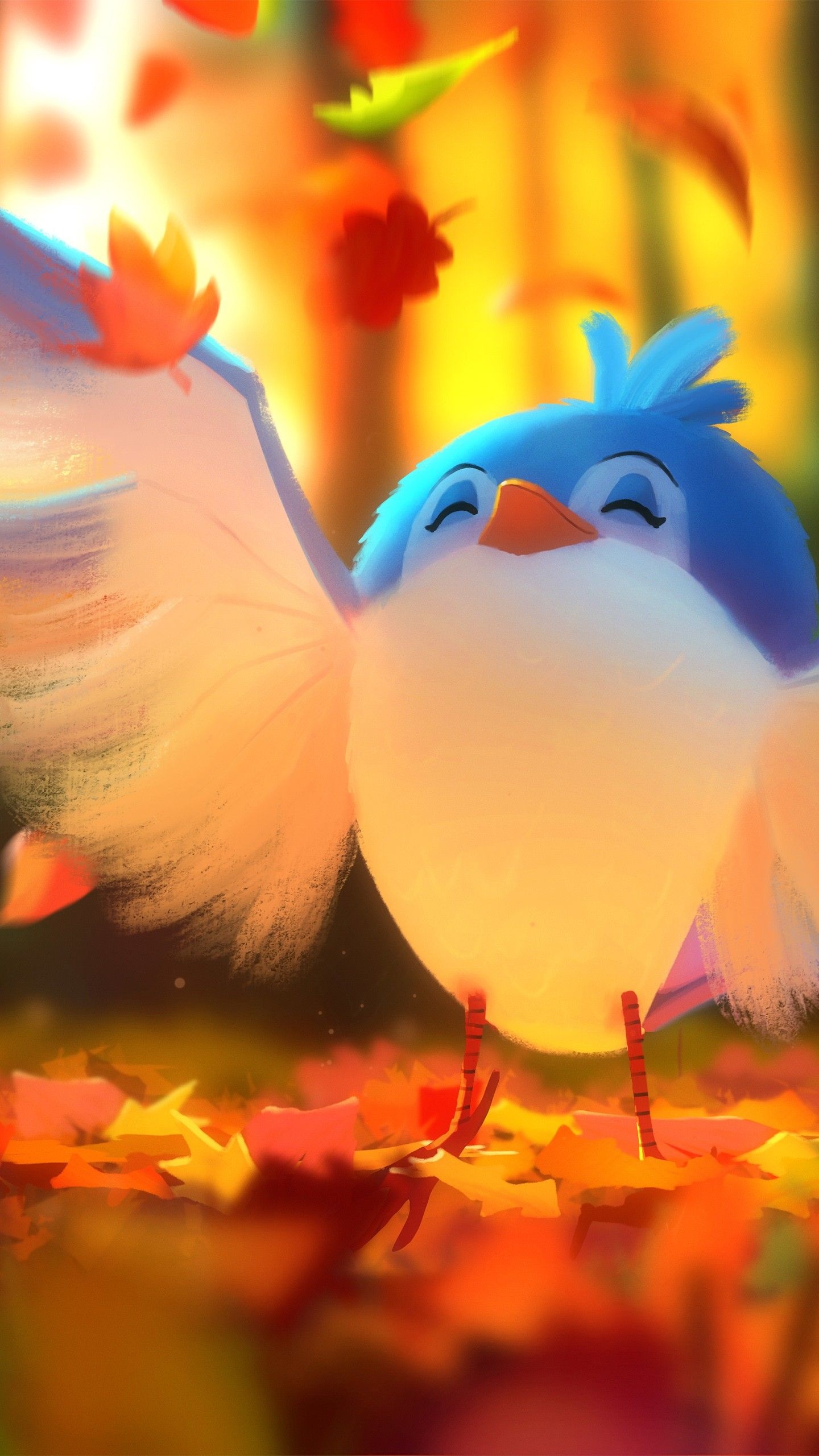 Bird, Cute Backgrounds Wallpaper, 1440x2560 HD Phone