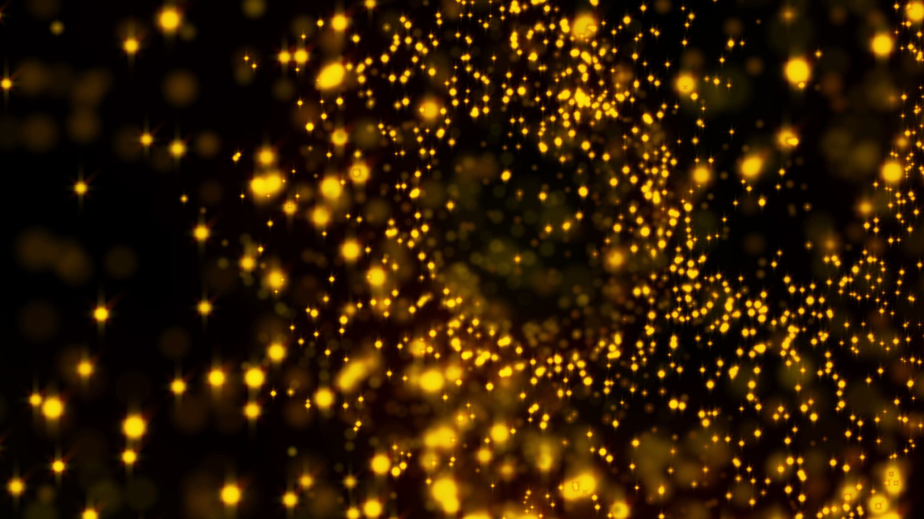 Lights, Gold Dots Wallpaper, 3840x2160 4K Desktop