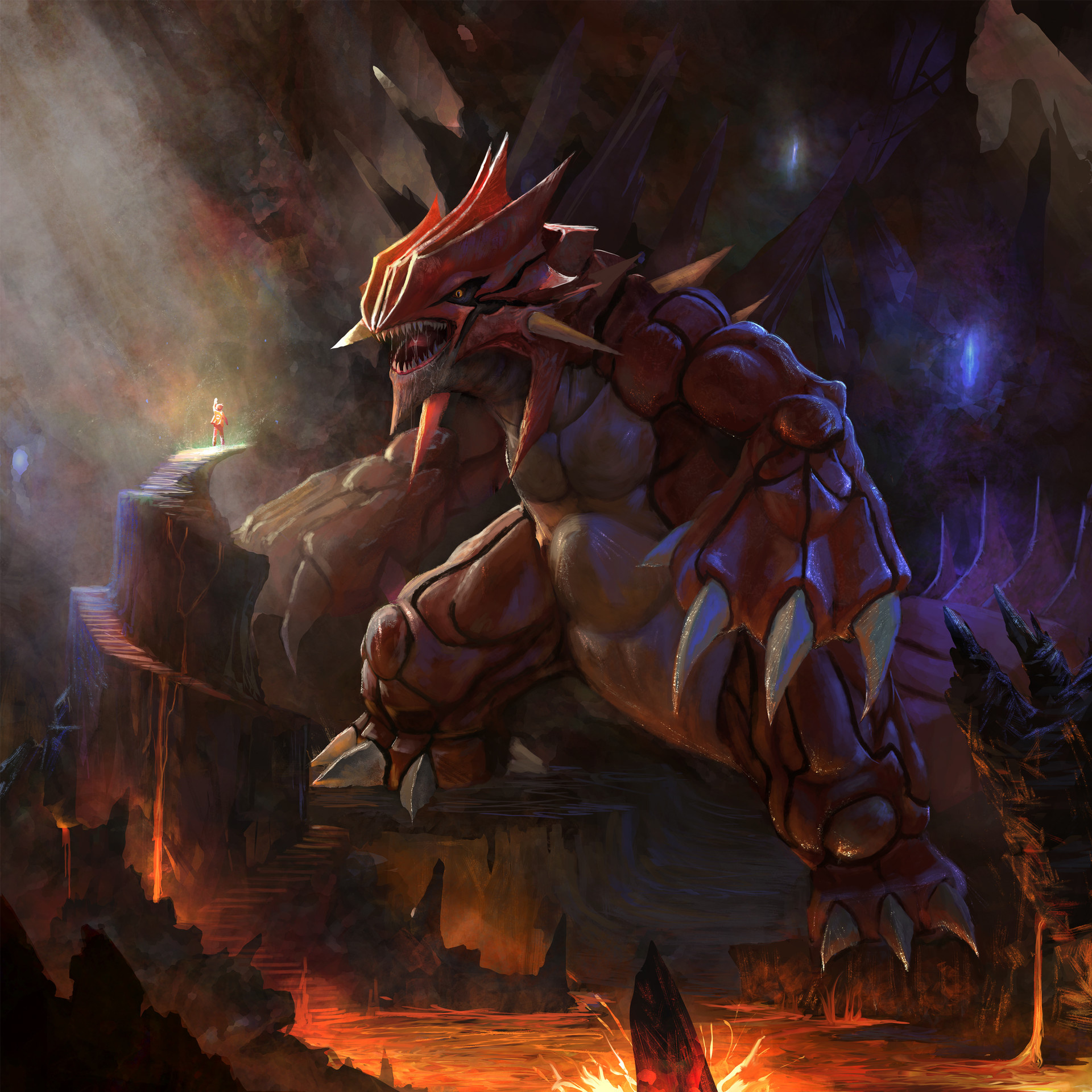 Groudon, Gaming, Artstation, Chileanpokedex, 1920x1920 HD Phone