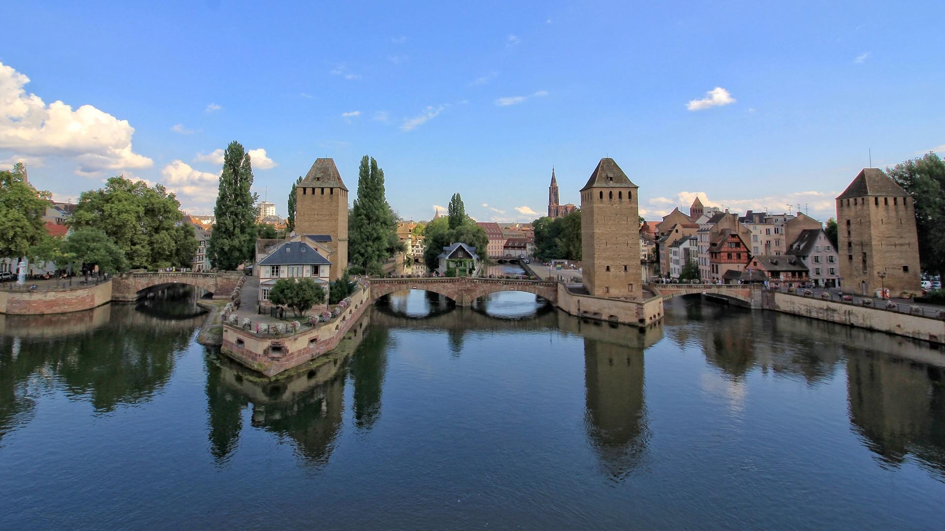 Ponts Couverts, Strasbourg (France) Wallpaper, 1920x1080 Full HD Desktop