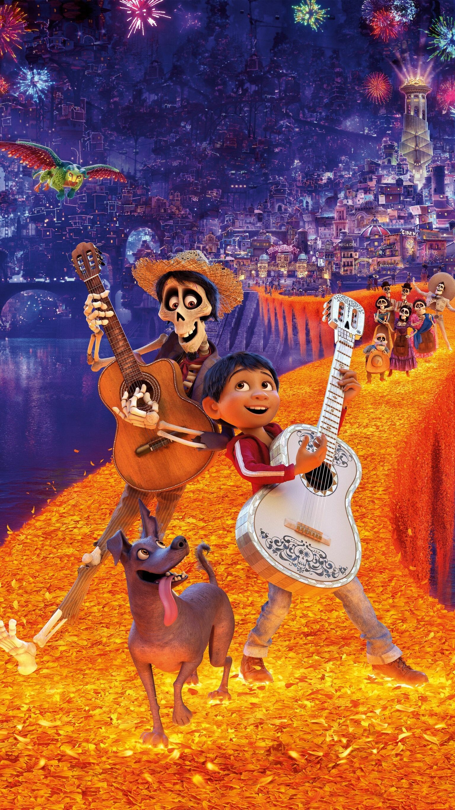 Coco Disney wallpapers, Animated backgrounds, 1540x2740 HD Phone