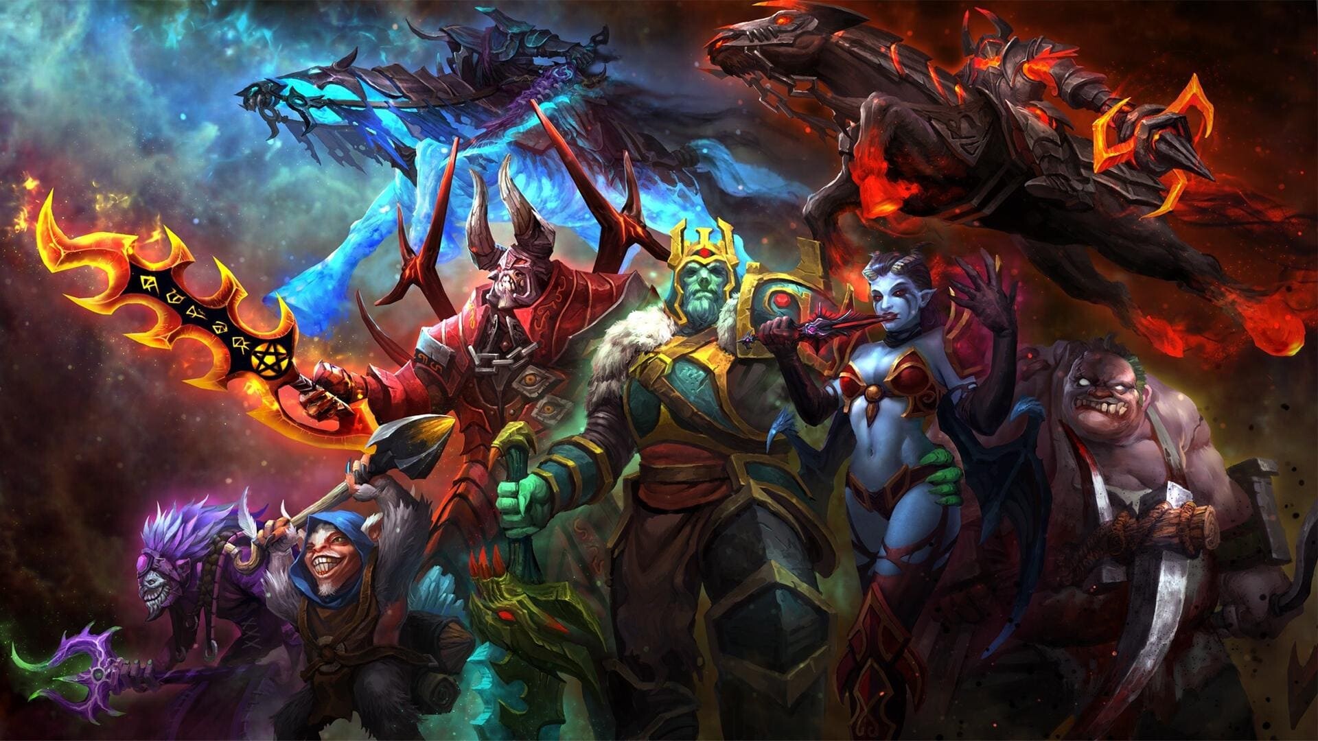 Dota 2, High quality wallpapers, Immersive gaming experience, Captivating visuals, 1920x1080 Full HD Desktop