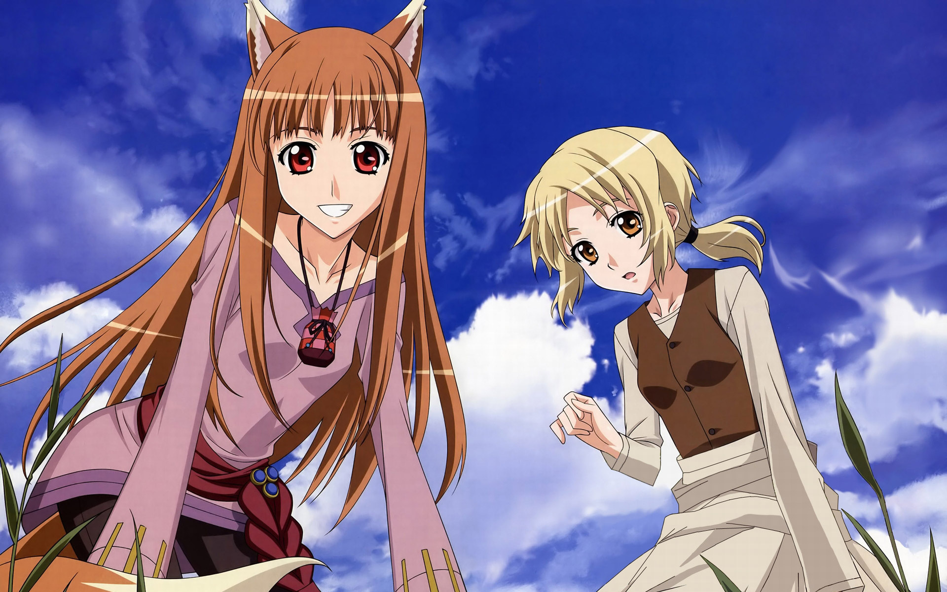 Spice and Wolf, Anime pictures, Holo and Lawrence, Anime series, 1920x1200 HD Desktop