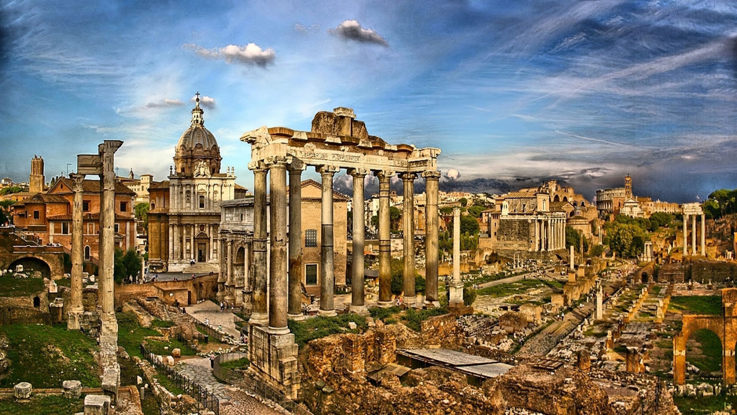 Roman ruins, HD wallpapers, 2560x1440 HD Desktop