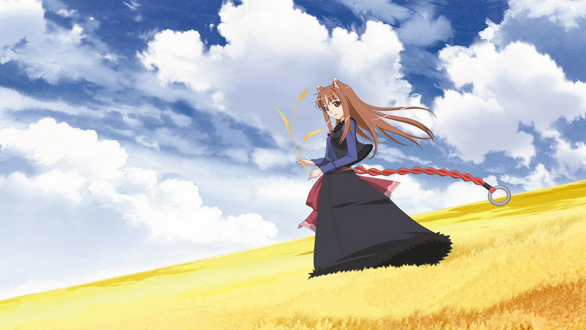 Spice and Wolf, HD wallpapers, Anime series, Holo and Lawrence, 1920x1080 Full HD Desktop