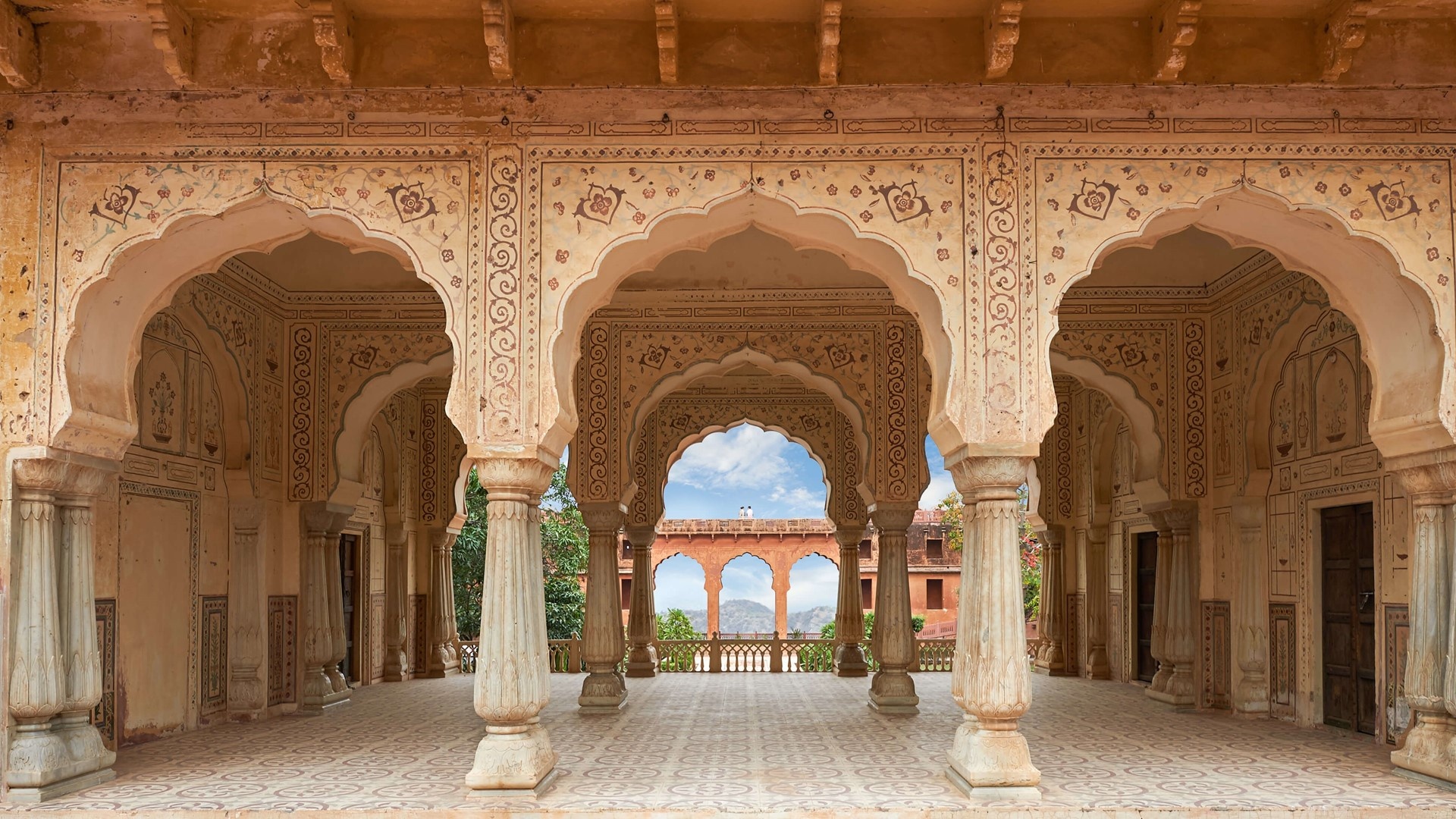 Jaipur, Sattais Kacheri, Amer Fort, Microsoft Wallpapers Wallpaperhub, 1920x1080 Full HD Desktop