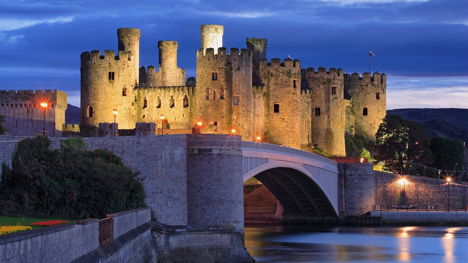 Conwy Castle, Medieval fortress, Welsh heritage, Historic landmark, 1920x1080 Full HD Desktop