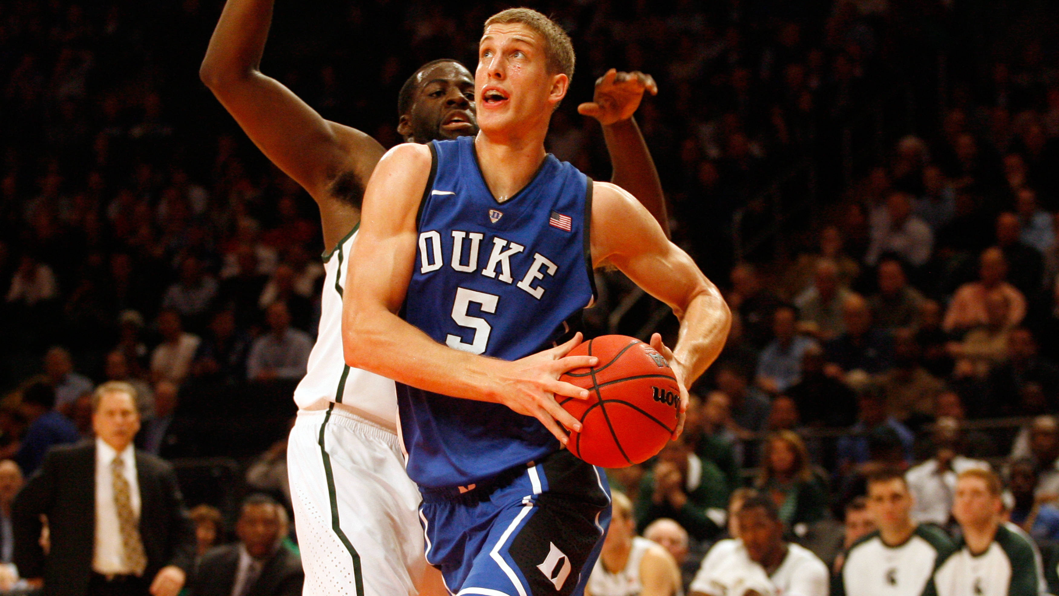 Duke University, Mason Plumlee Wallpaper, 3500x1970 HD Desktop