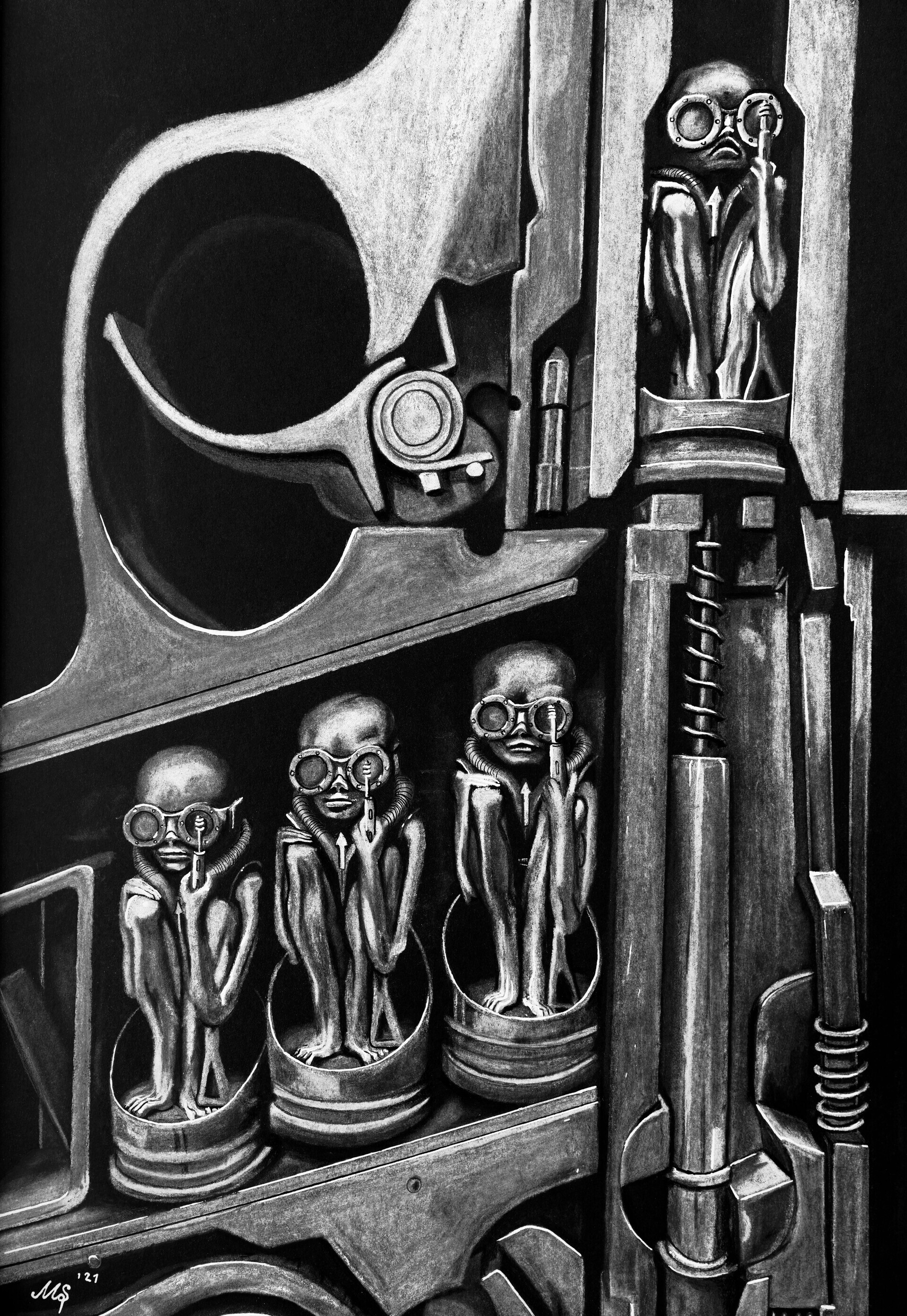 Birth Machine, H.R. Giger Wallpaper, 1920x2790 HD Phone