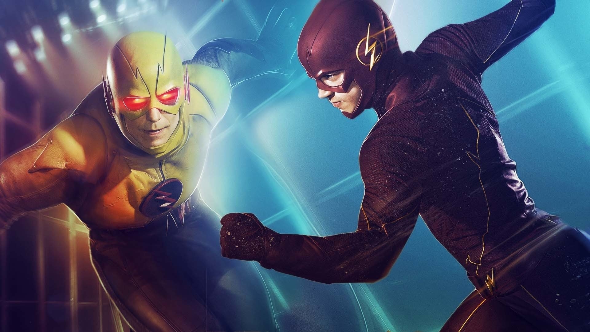 The Flash (Grant Gustin) in action, lightning-fast, 1920x1080 Full HD Desktop