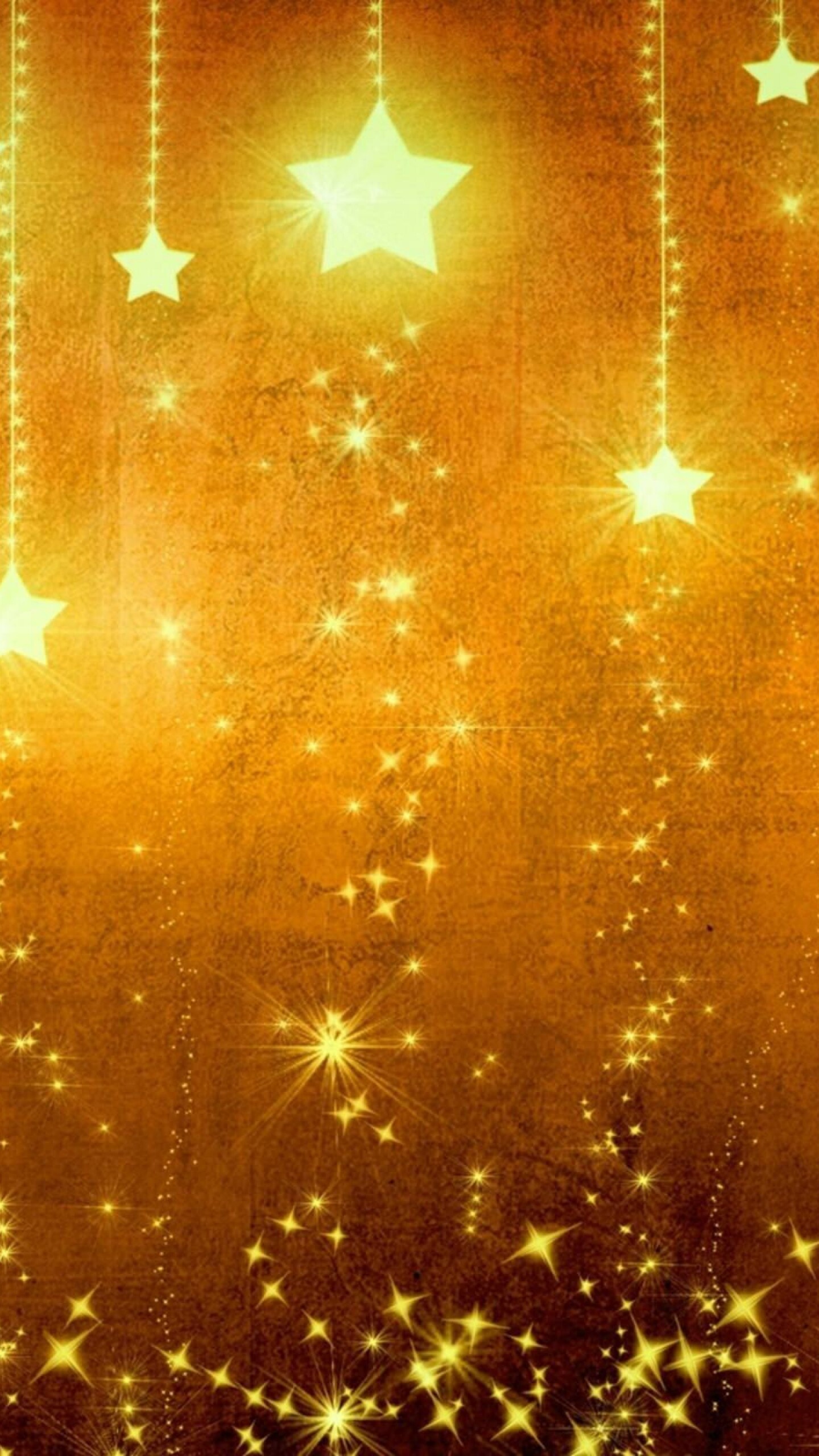 Shining, Gold Star Wallpaper, 1440x2560 HD Phone