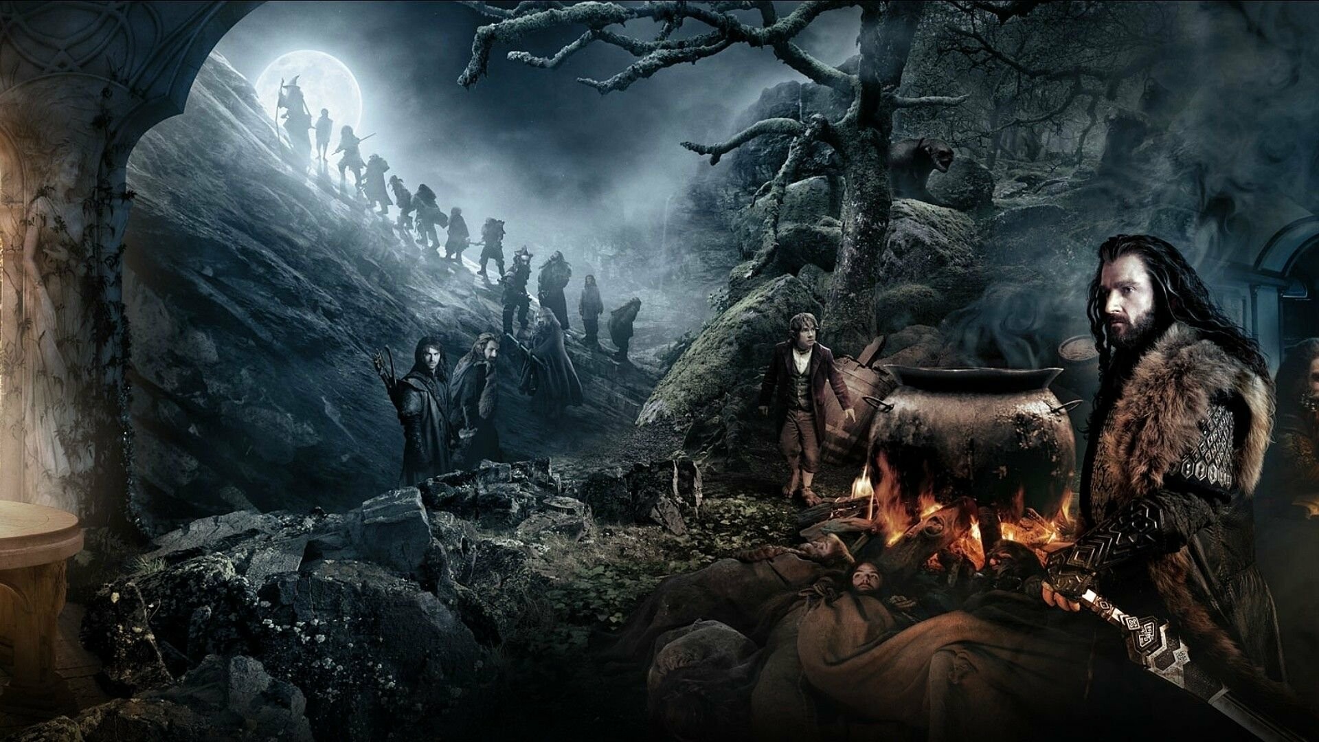 The Hobbit, Unexpected journey, Lotr adventure, Fantasy world, 1920x1080 Full HD Desktop