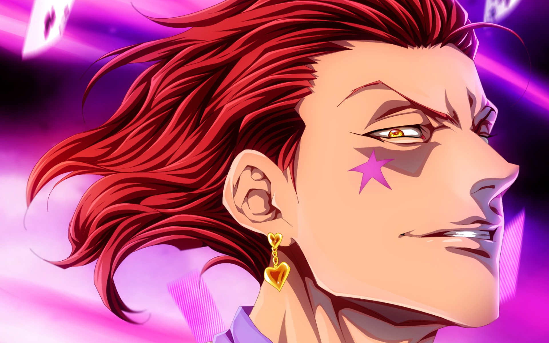 Hunter x Hunter anime, Hisoka Morow portrait, 1920x1200 HD Desktop