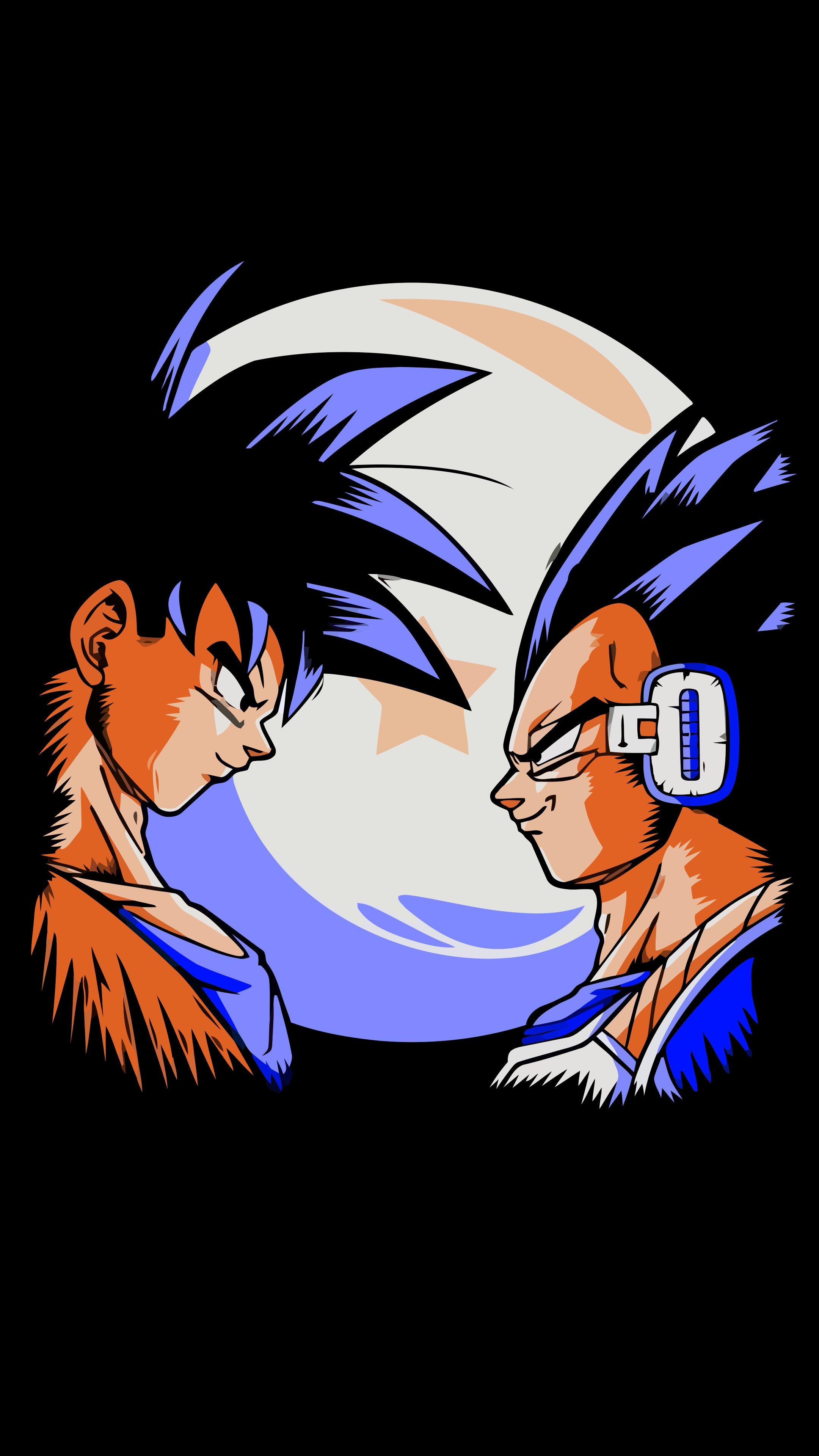 Goku vs Vegeta, Dragon Ball Z Abridged Wallpaper, 2160x3840 4K Phone