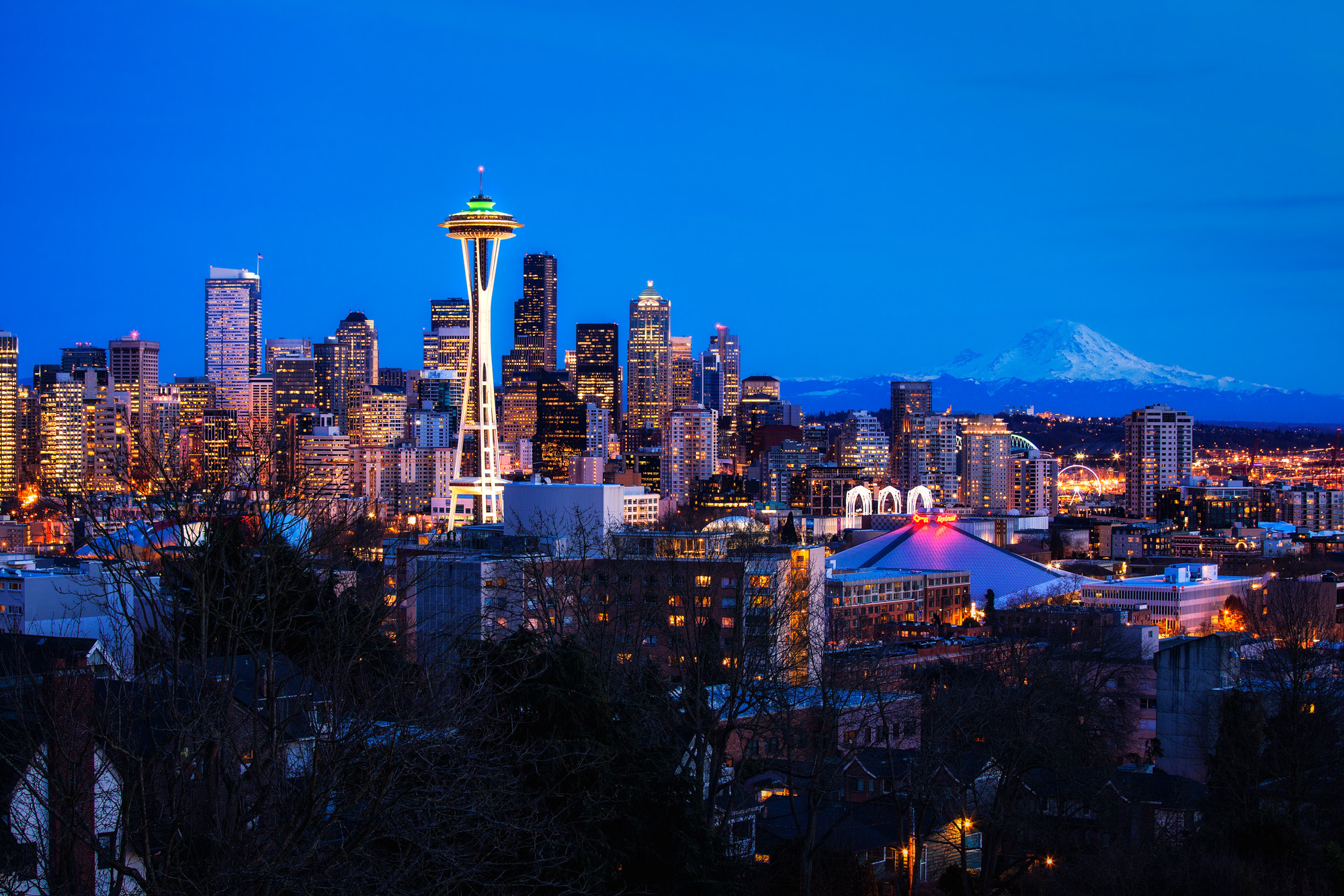 Seattle Space Needle cityscape wallpaper, 2000x1340 HD Desktop