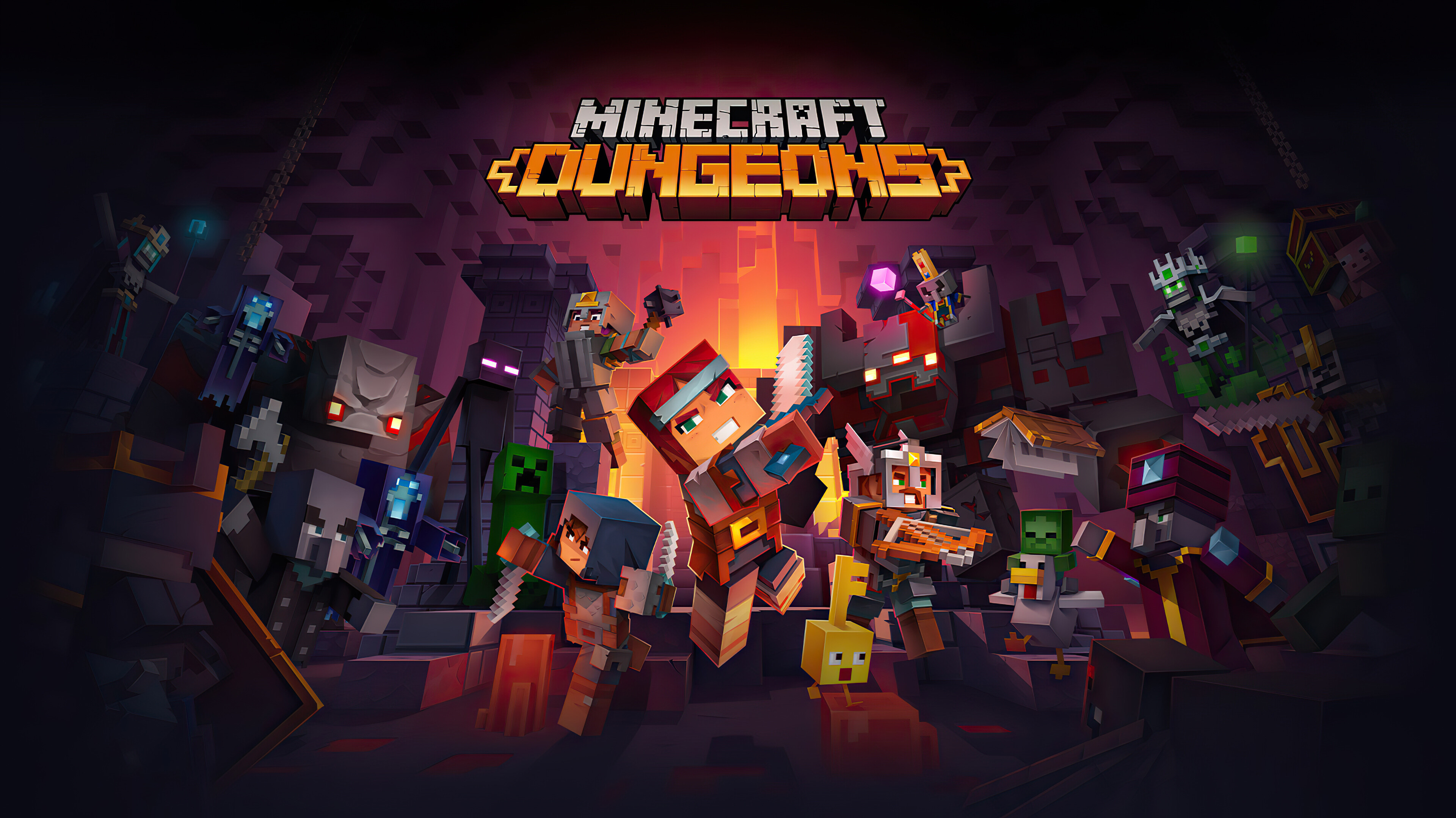 Dungeons, Minecraft Wallpaper, 3840x2160 4K Desktop