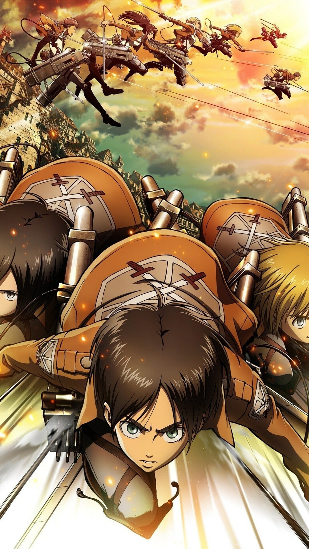 Attack on Titan, Epic wallpaper collection, HD backgrounds, Breathtaking visuals, 1080x1920 Full HD Phone