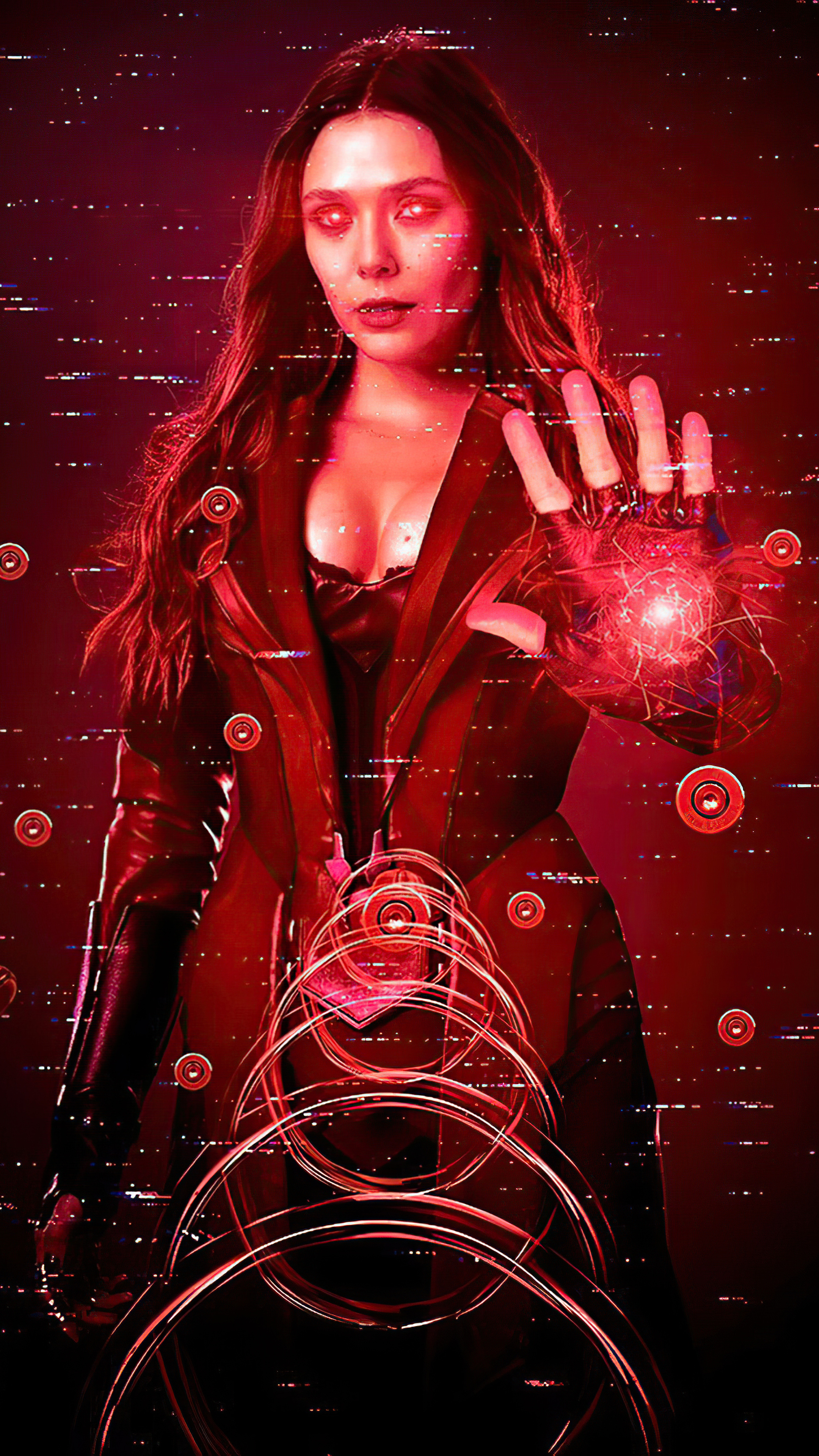 Reality warping, Scarlet Witch Wallpaper, 2160x3840 4K Phone