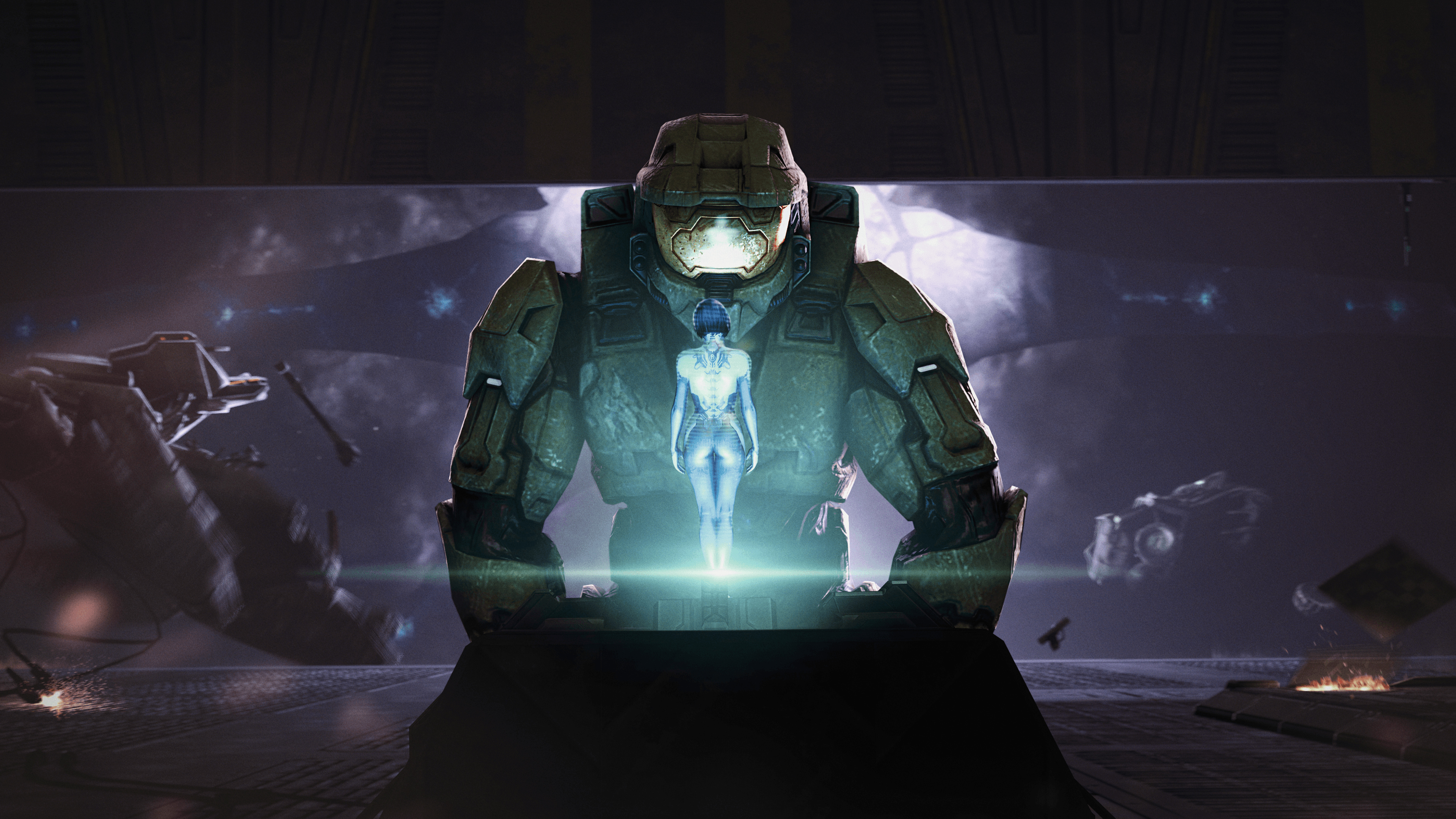 Master Chief and Cortana, Halo 3: ODST Wallpaper, 3840x2160 4K Desktop