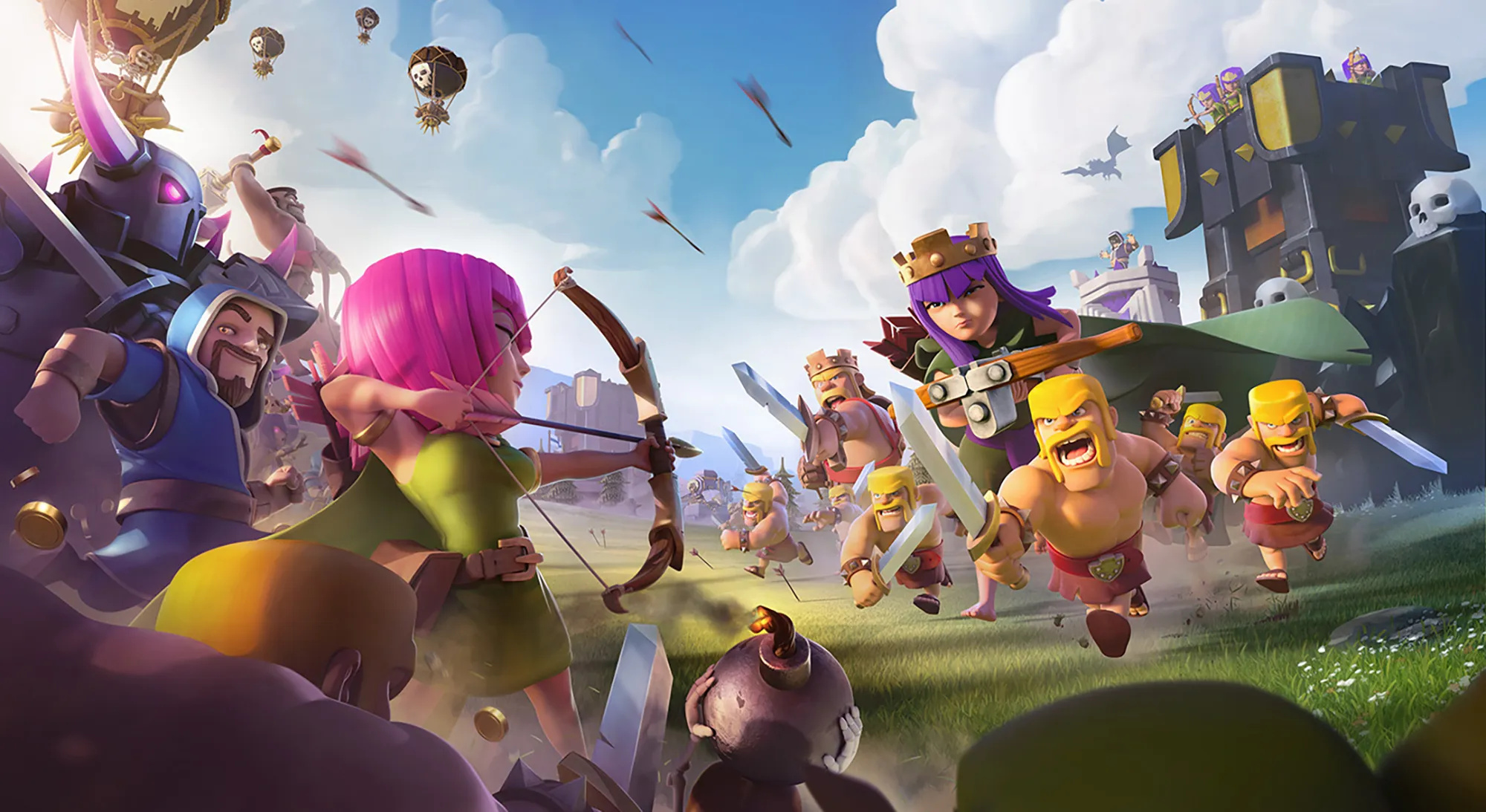 Clash of Clans, Mobile gaming success, Billion-dollar game, Impatient players, 2000x1100 HD Desktop