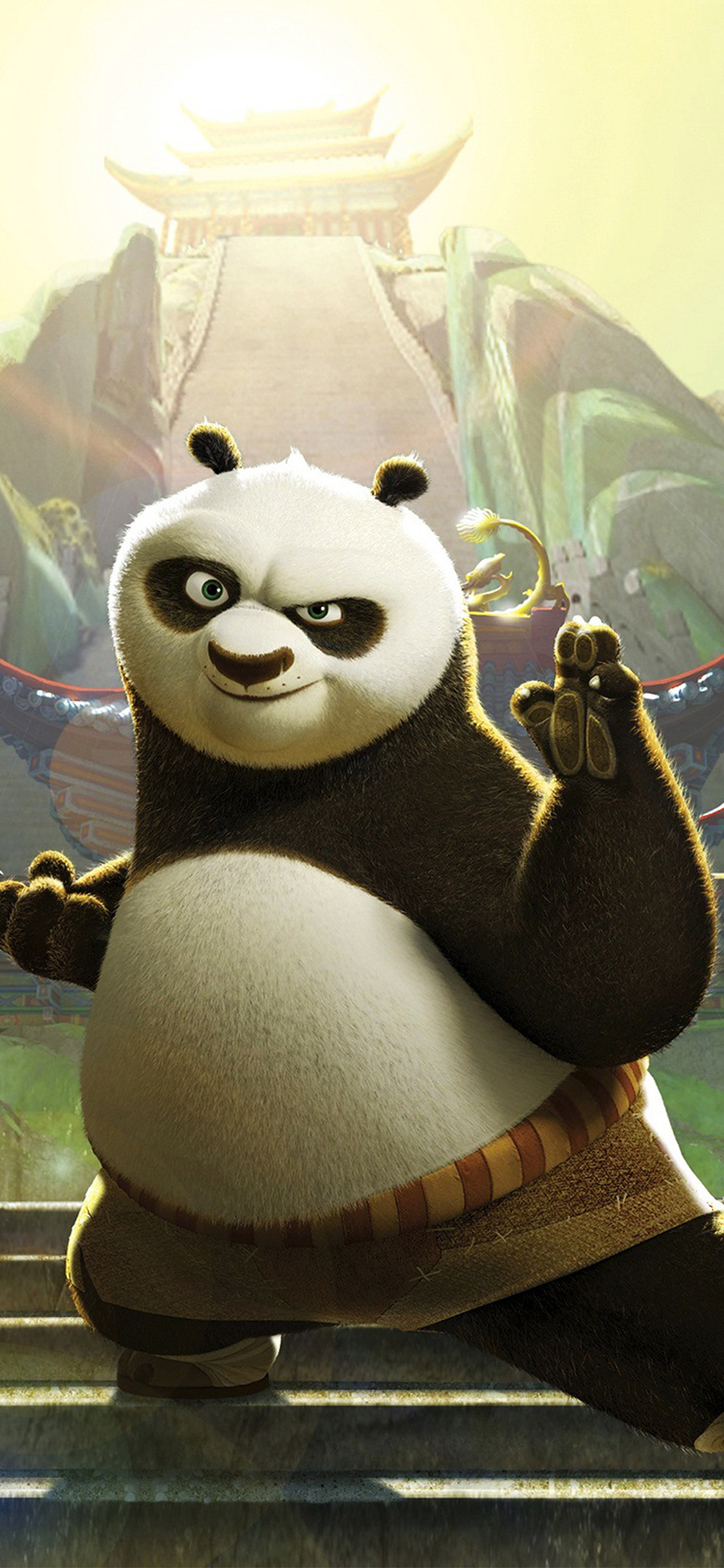 DreamWorks movies, Kung Fu Panda, Animation art, Cute, 1130x2440 HD Phone