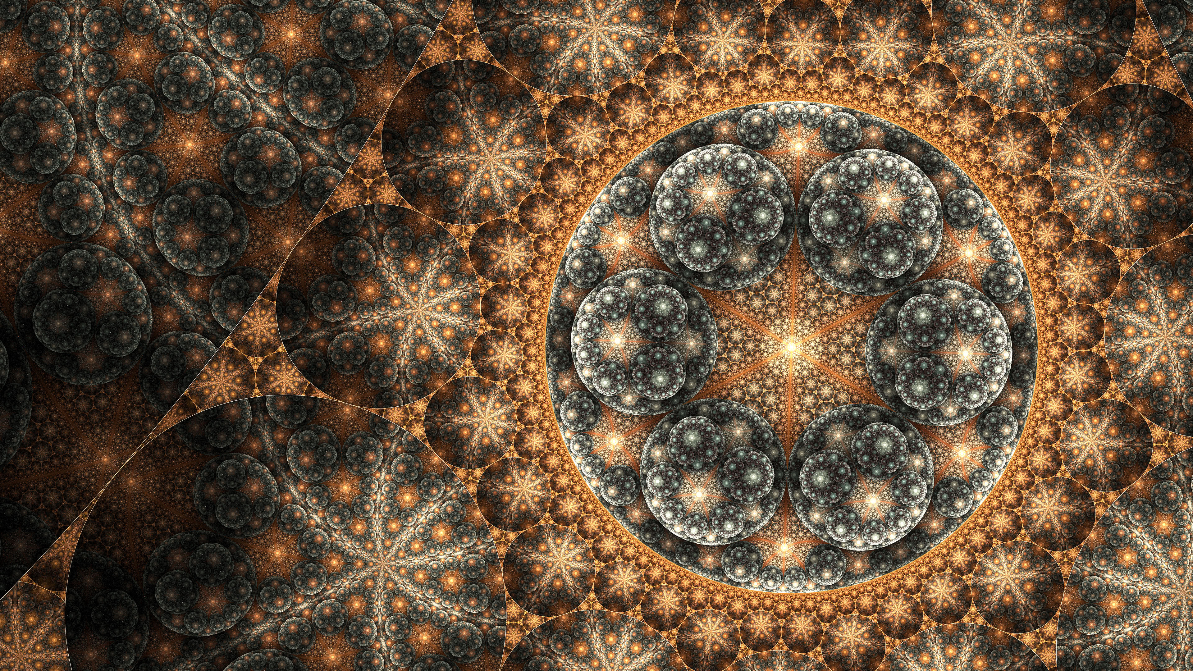 Fractal art, UHD wallpaper, Intricate design, Abstract patterns, 3840x2160 4K Desktop