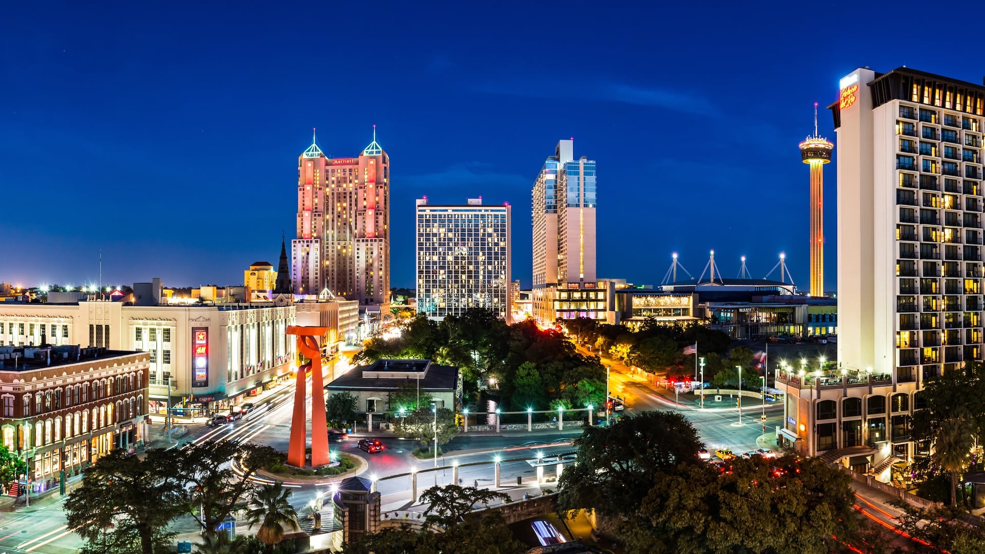 San Antonio skyline, Travel destination, Urban landscape, City charm, 1920x1080 Full HD Desktop