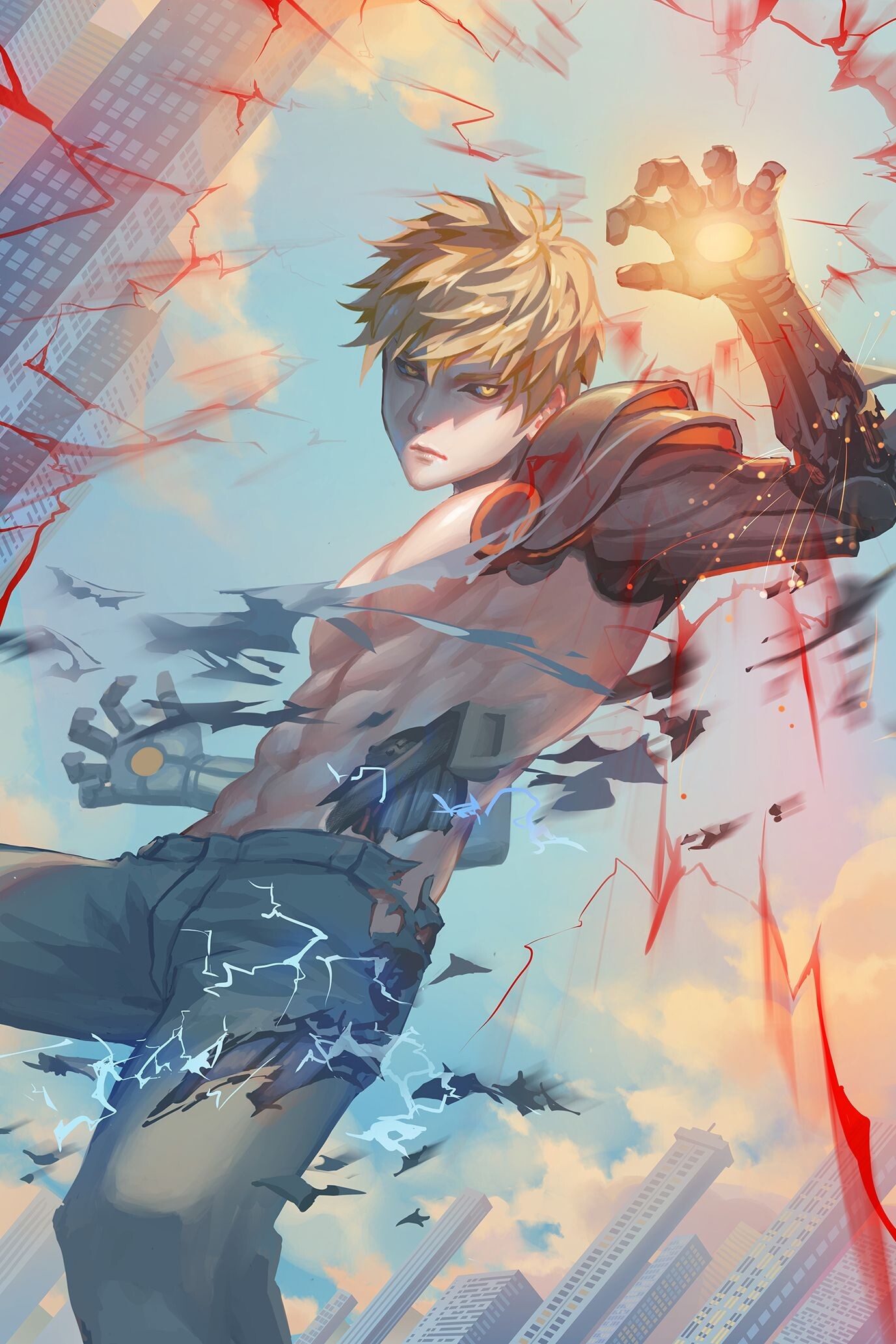 Genos, Pin on one punch man, 1380x2070 HD Phone