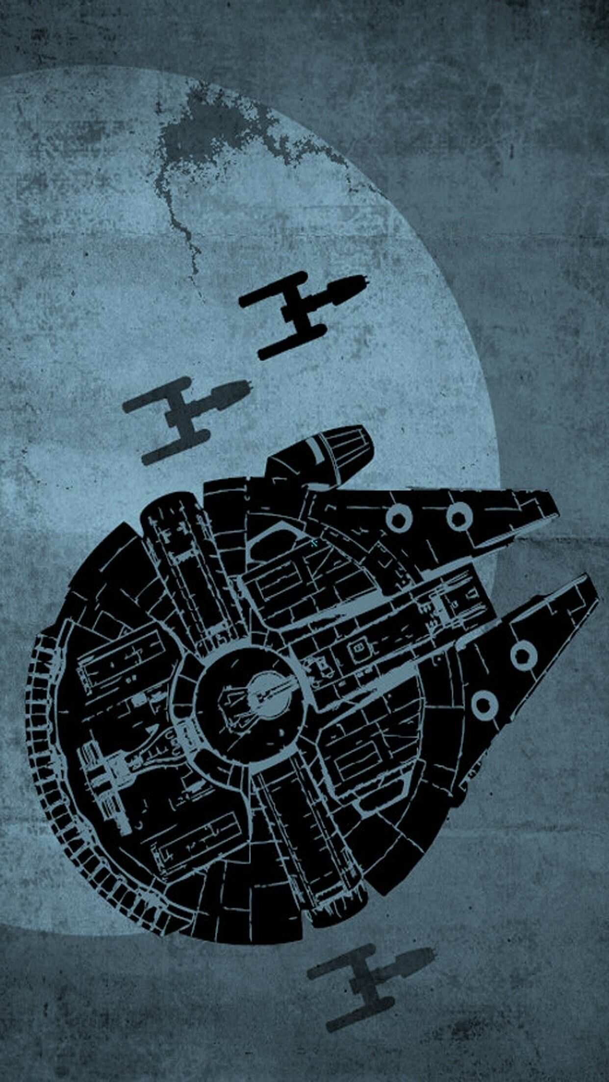 Millennium Falcon, Star Wars Wallpaper, 1250x2210 HD Phone