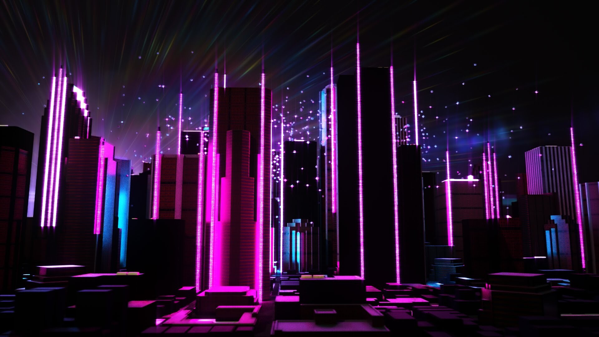 Futuristic city, Glow in the Dark Wallpaper, 1920x1080 Full HD Desktop