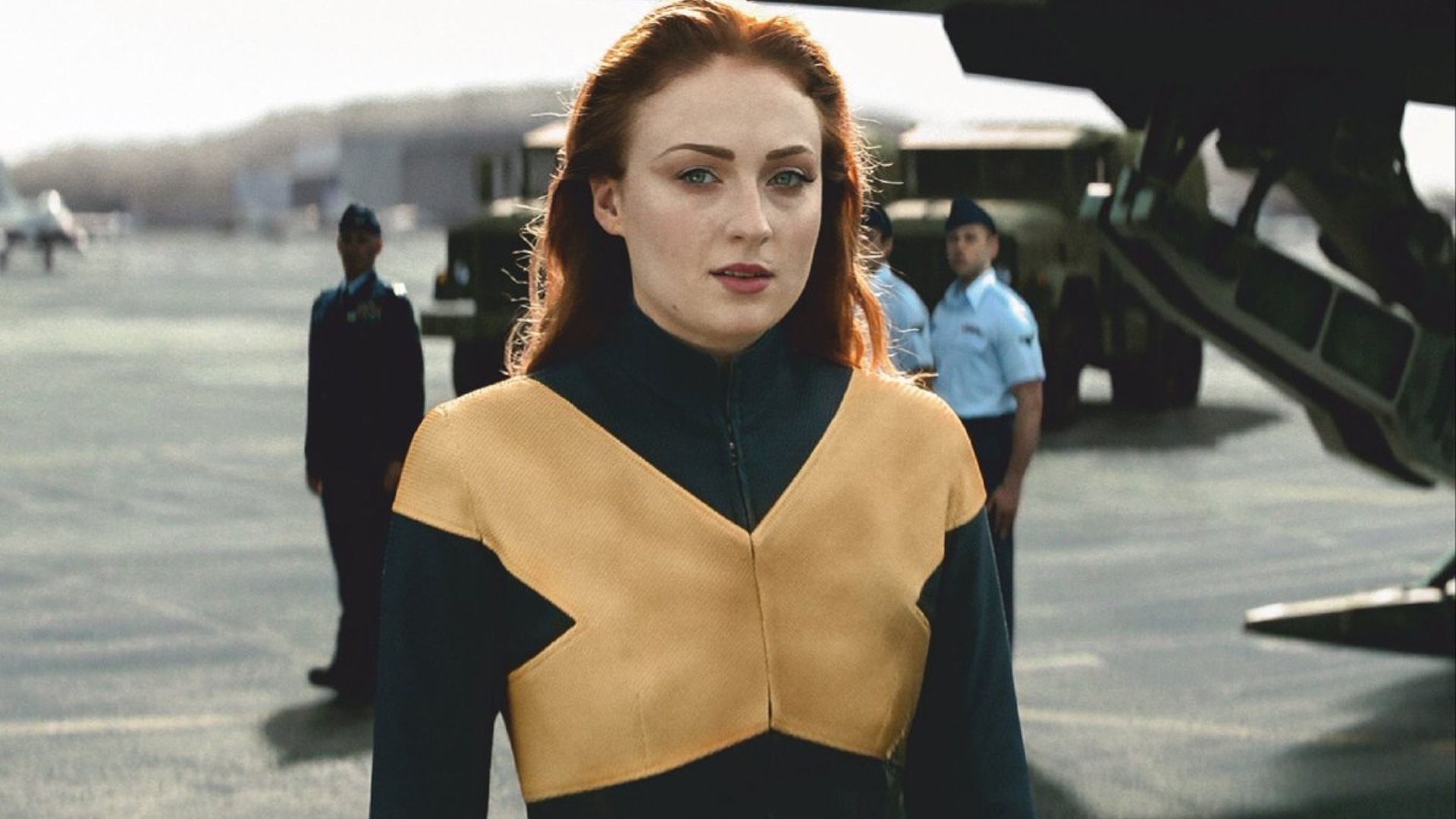 Sophie Turner, Phoenix, X-Men costume, Jean Grey Dark Phoenix, 1920x1080 Full HD Desktop