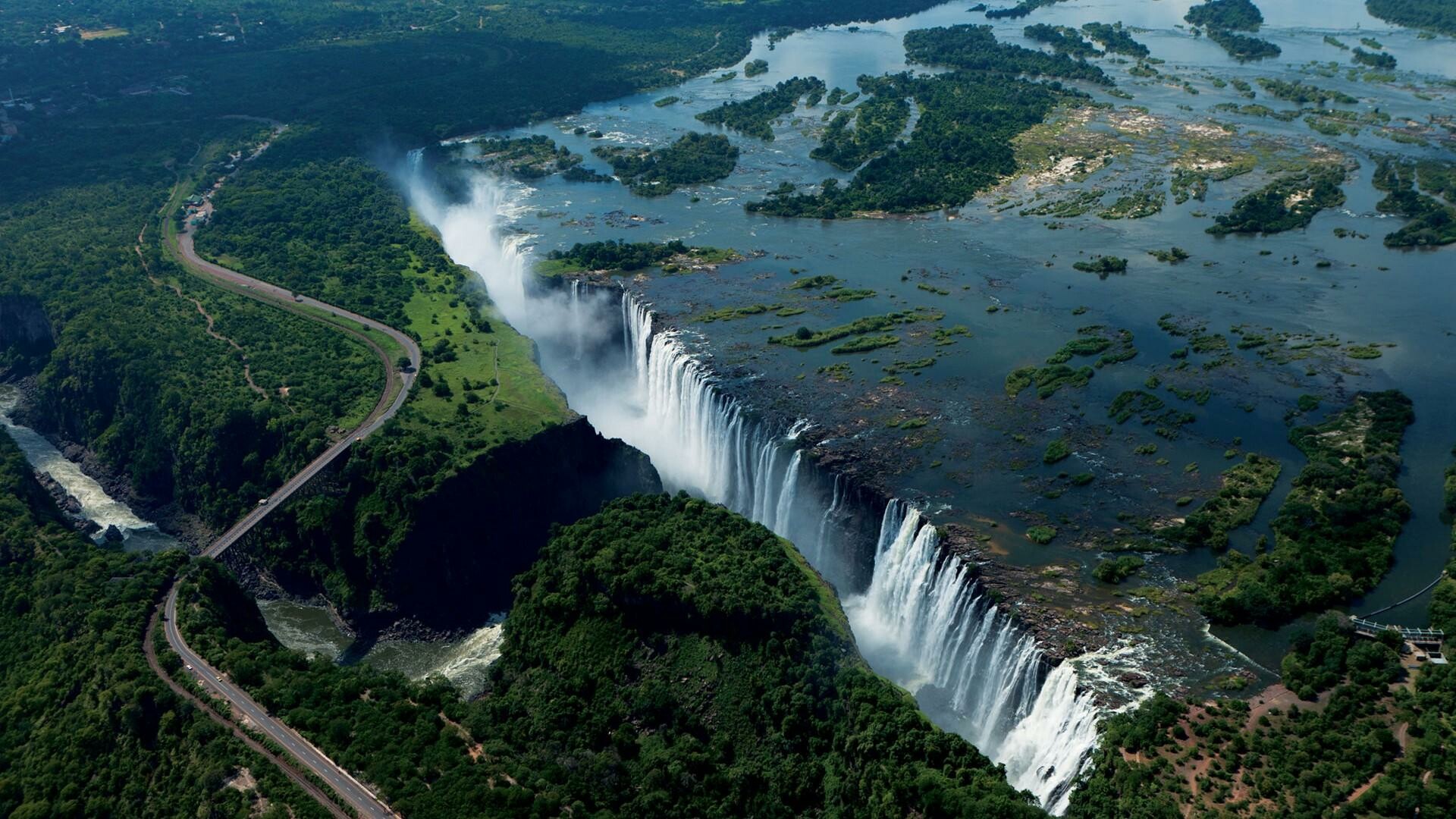 Victoria Falls, Picture-perfect scenery, Natural wonder, Waterfalls paradise, 1920x1080 Full HD Desktop