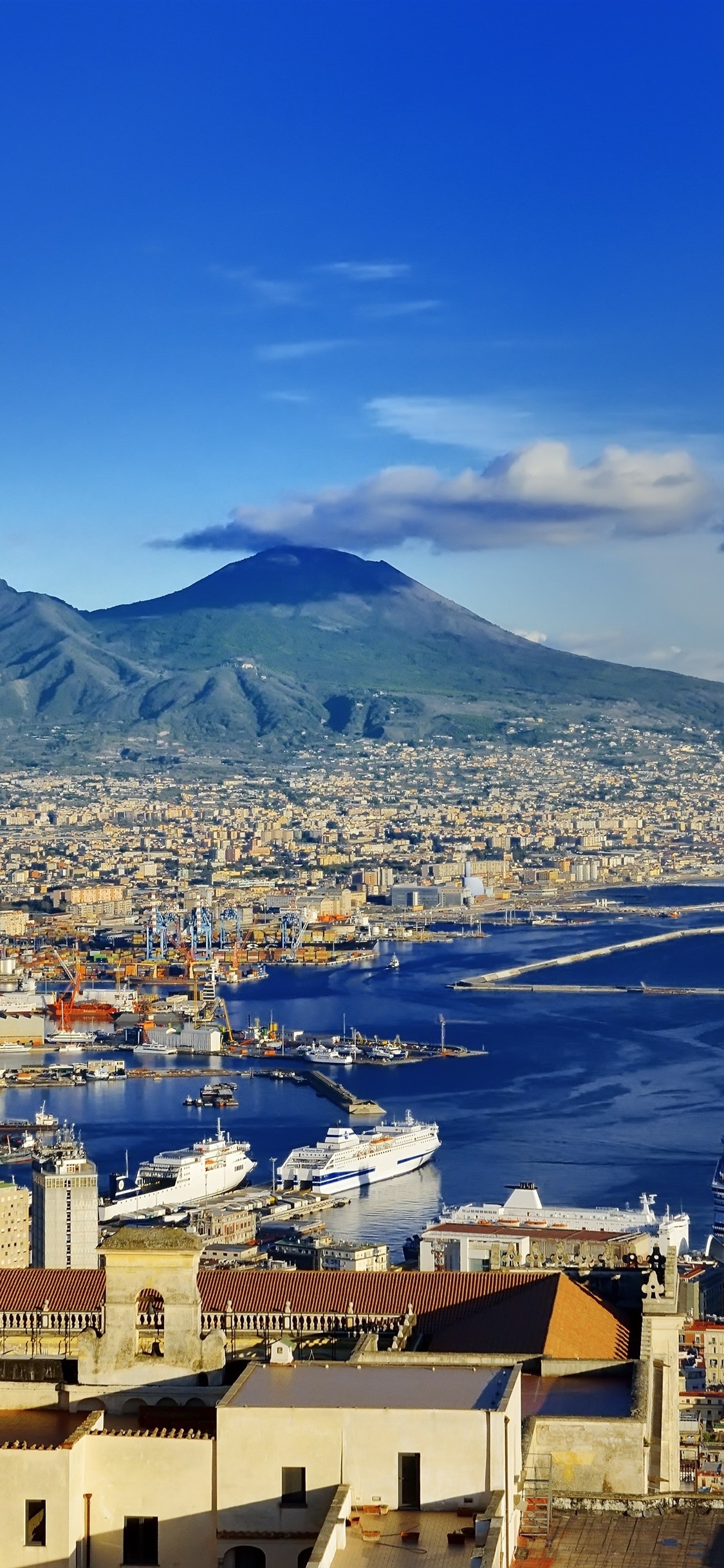 Gulf of Naples, Naples (Italy) Wallpaper, 1130x2440 HD Phone