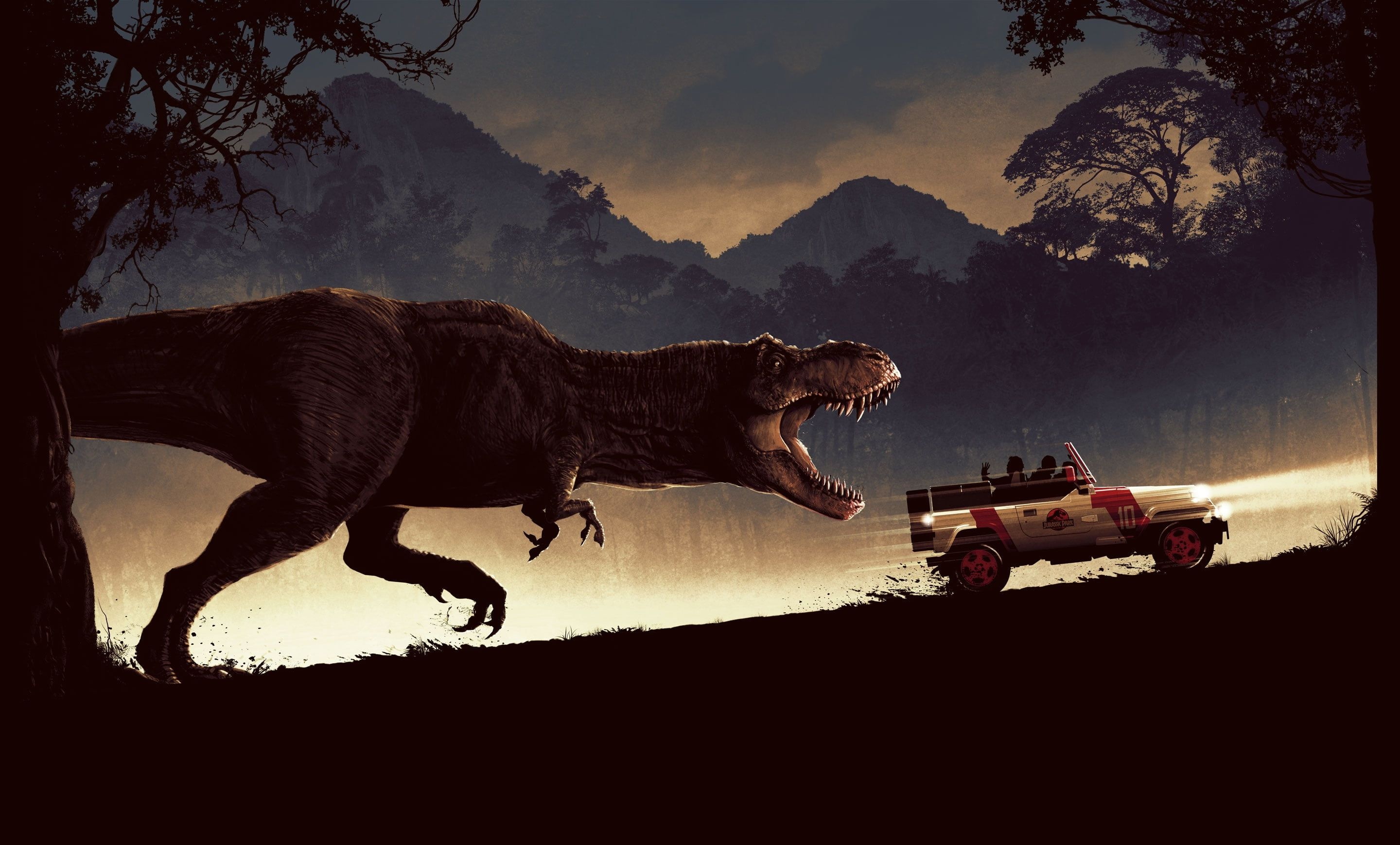 Jurassic Park, Tyrannosaurus Rex Wallpaper, 2880x1740 HD Desktop