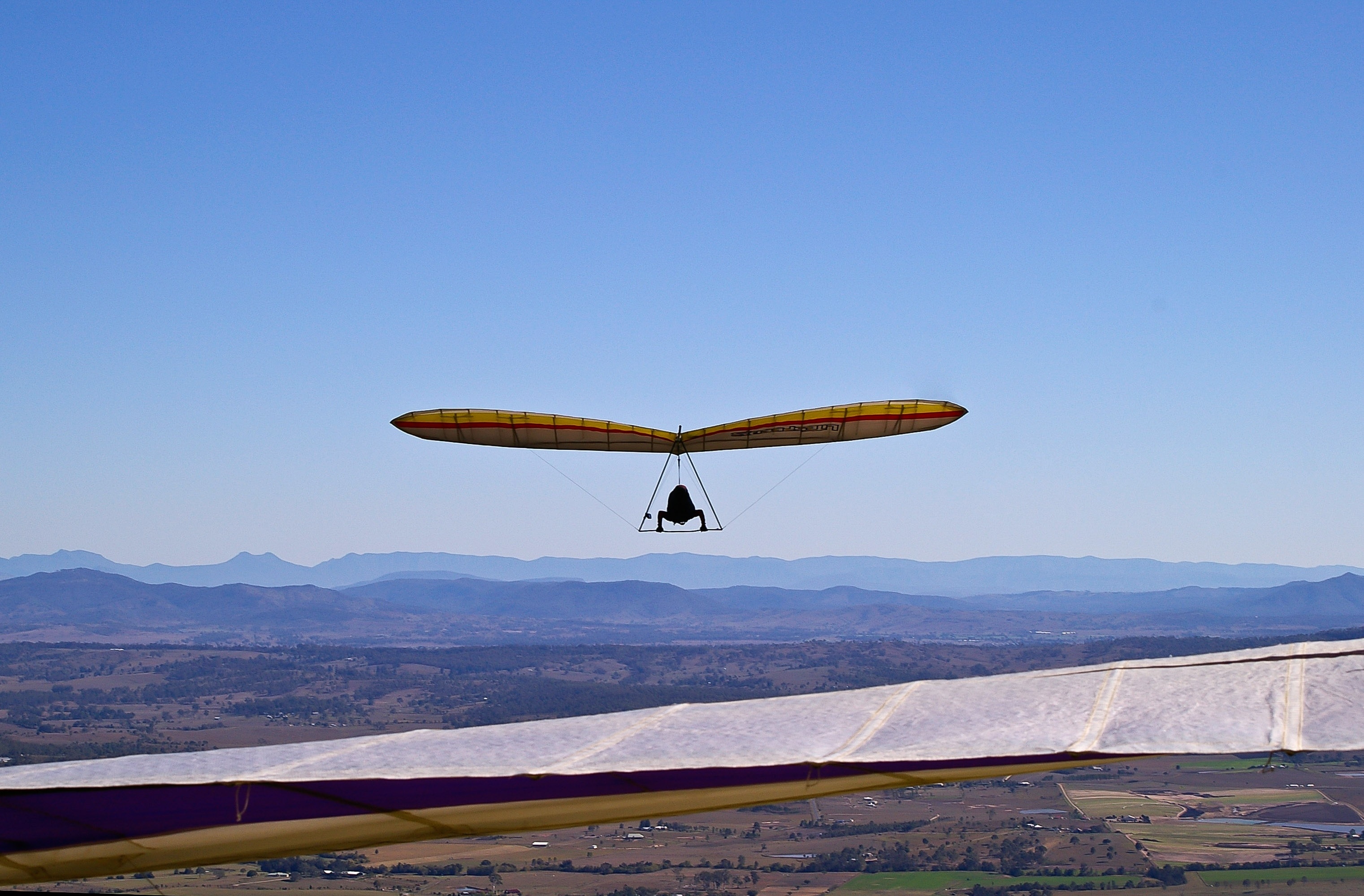 Blue sky gliding, Free as a bird, Soaring through clouds, Perfect flying weather, 3050x2000 HD Desktop