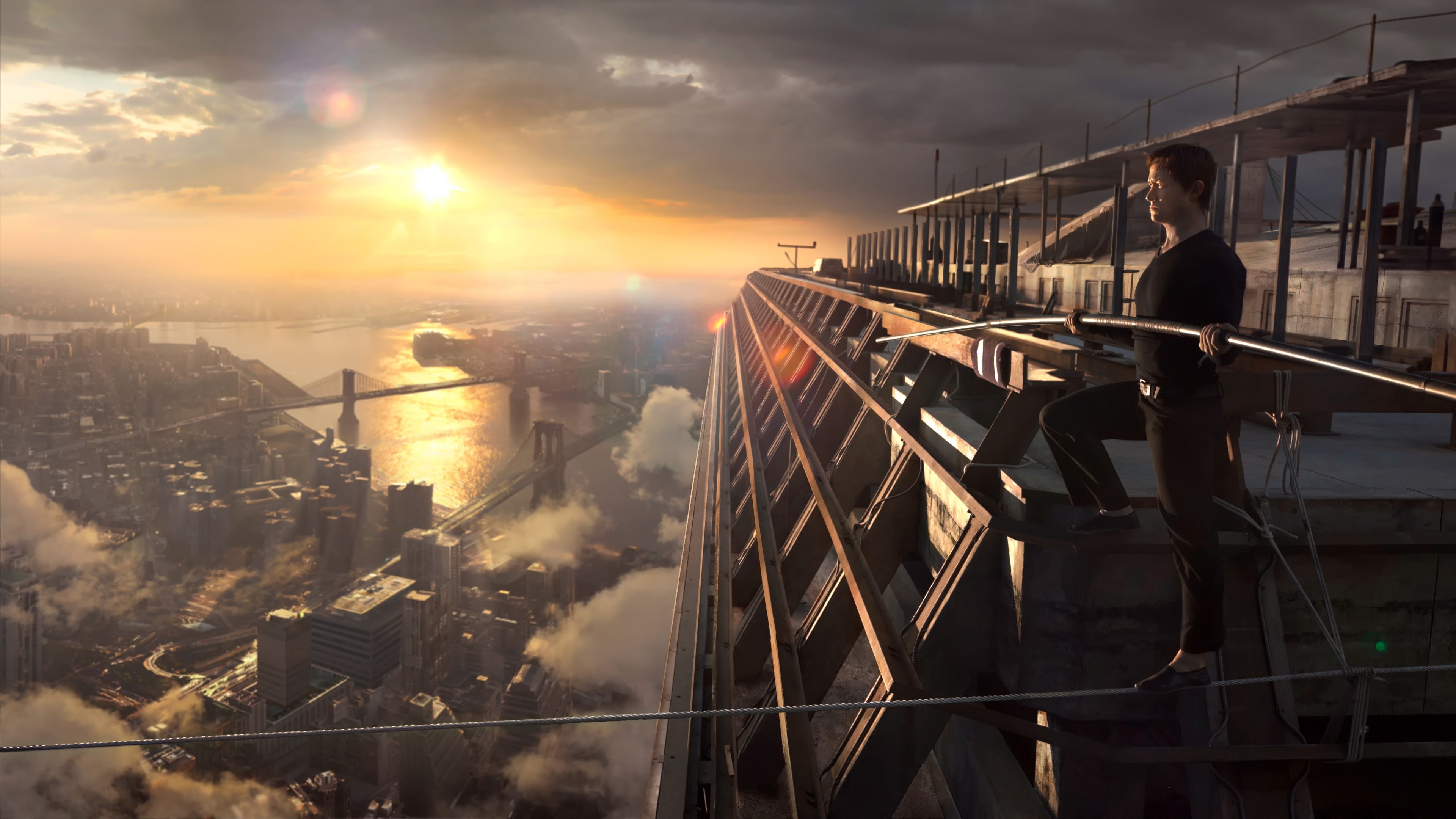 Joseph Gordon-Levitt, The Walk movie, 4K wallpapers, Stunning images, 3840x2160 4K Desktop