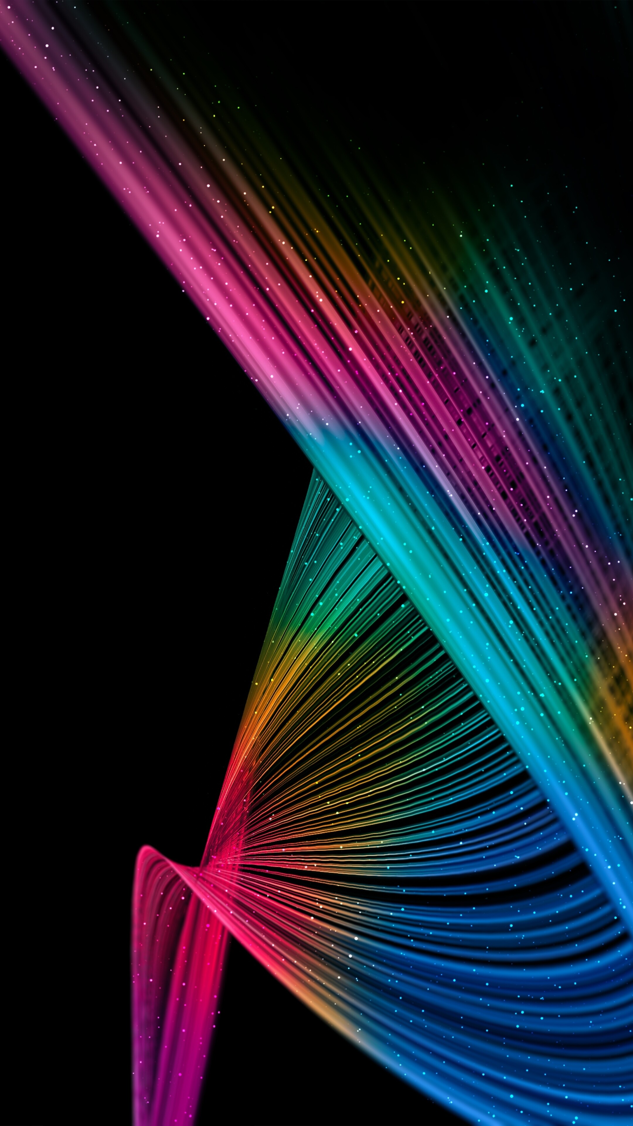 Glow in the dark, Colorful lines, Abstract wallpaper, Sony Xperia, 2160x3840 4K Phone