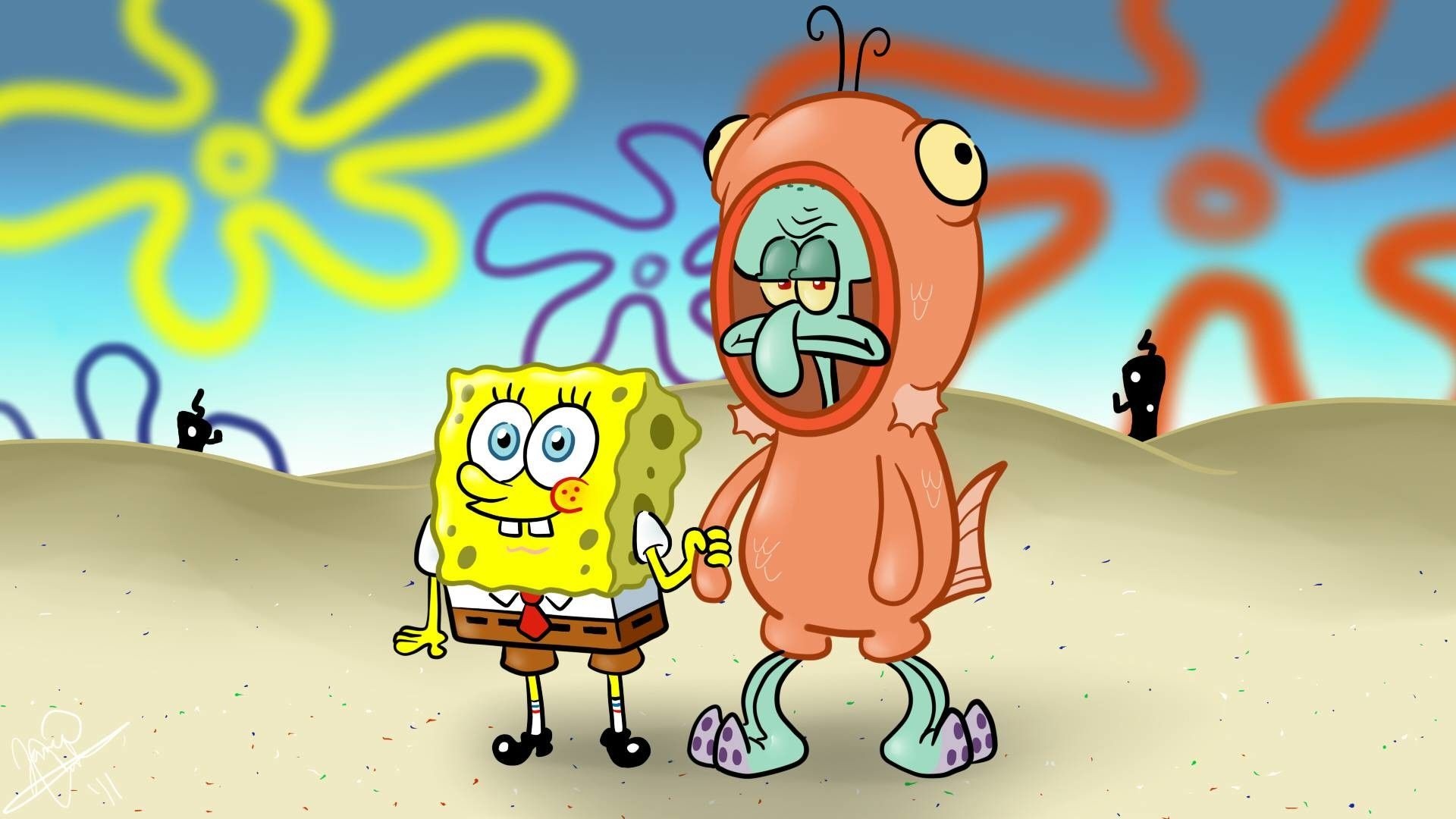 SpongeBob and Squidward, Backgrounds, 1920x1080 Full HD Desktop