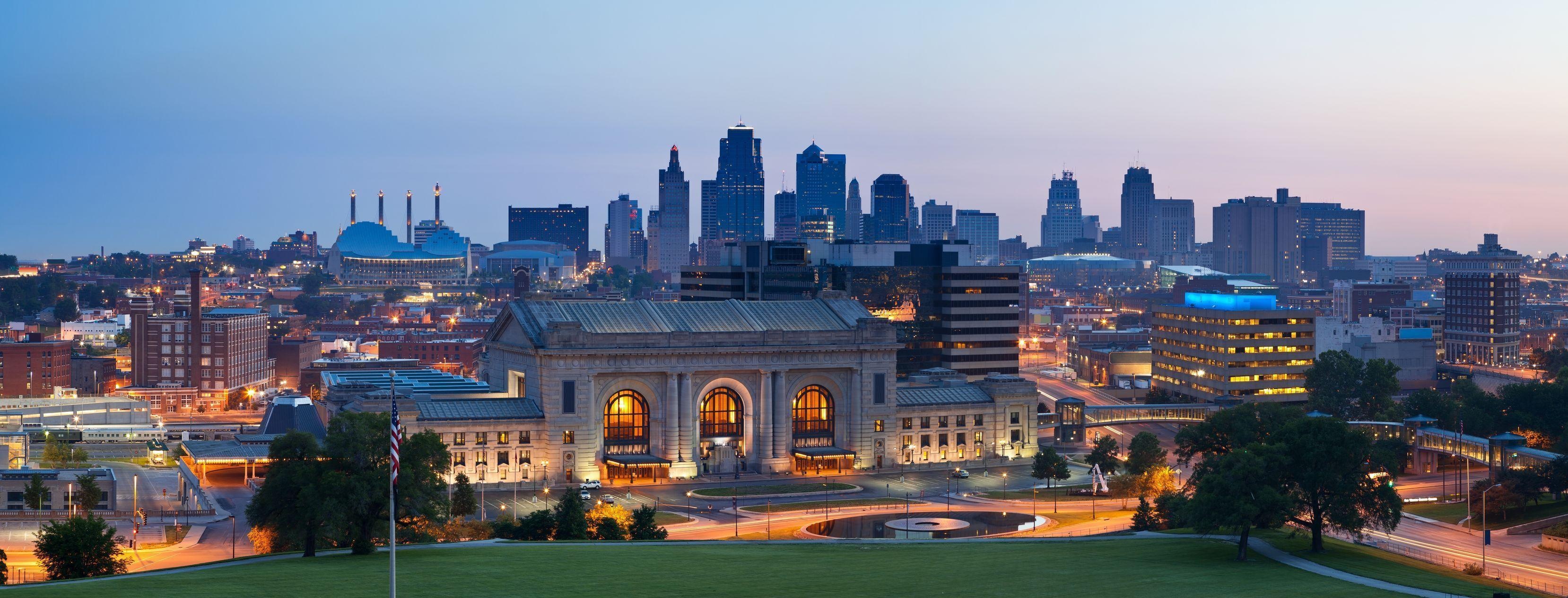 Kansas City, Travels, Skyline, Architecture, 3320x1270 Dual Screen Desktop