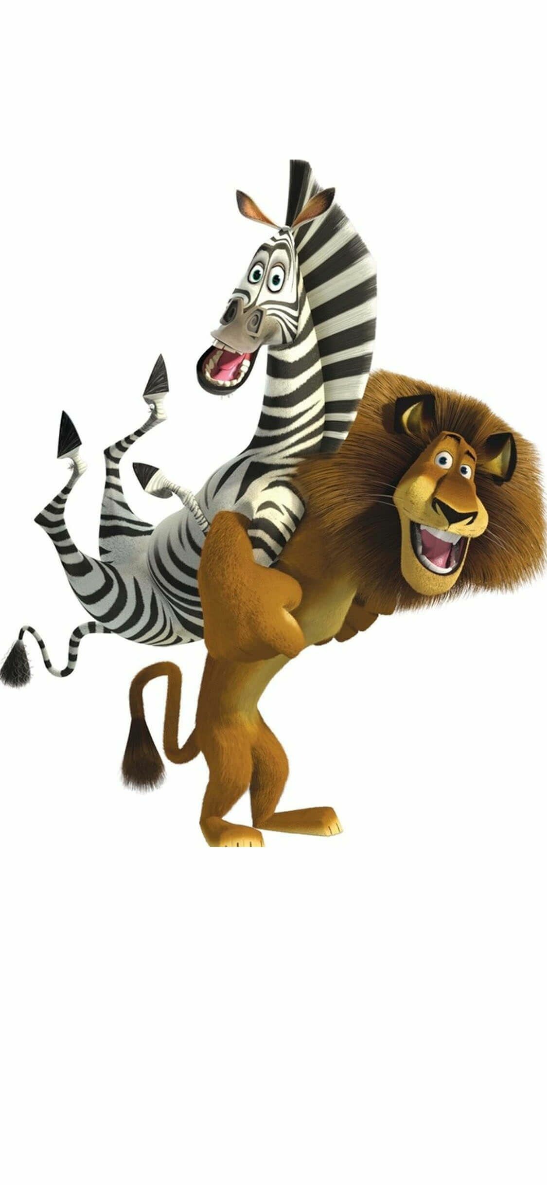 Cartoon zebra wallpapers, Madagascar movie characters, Animated adventure, Jungle setting, 1130x2440 HD Phone