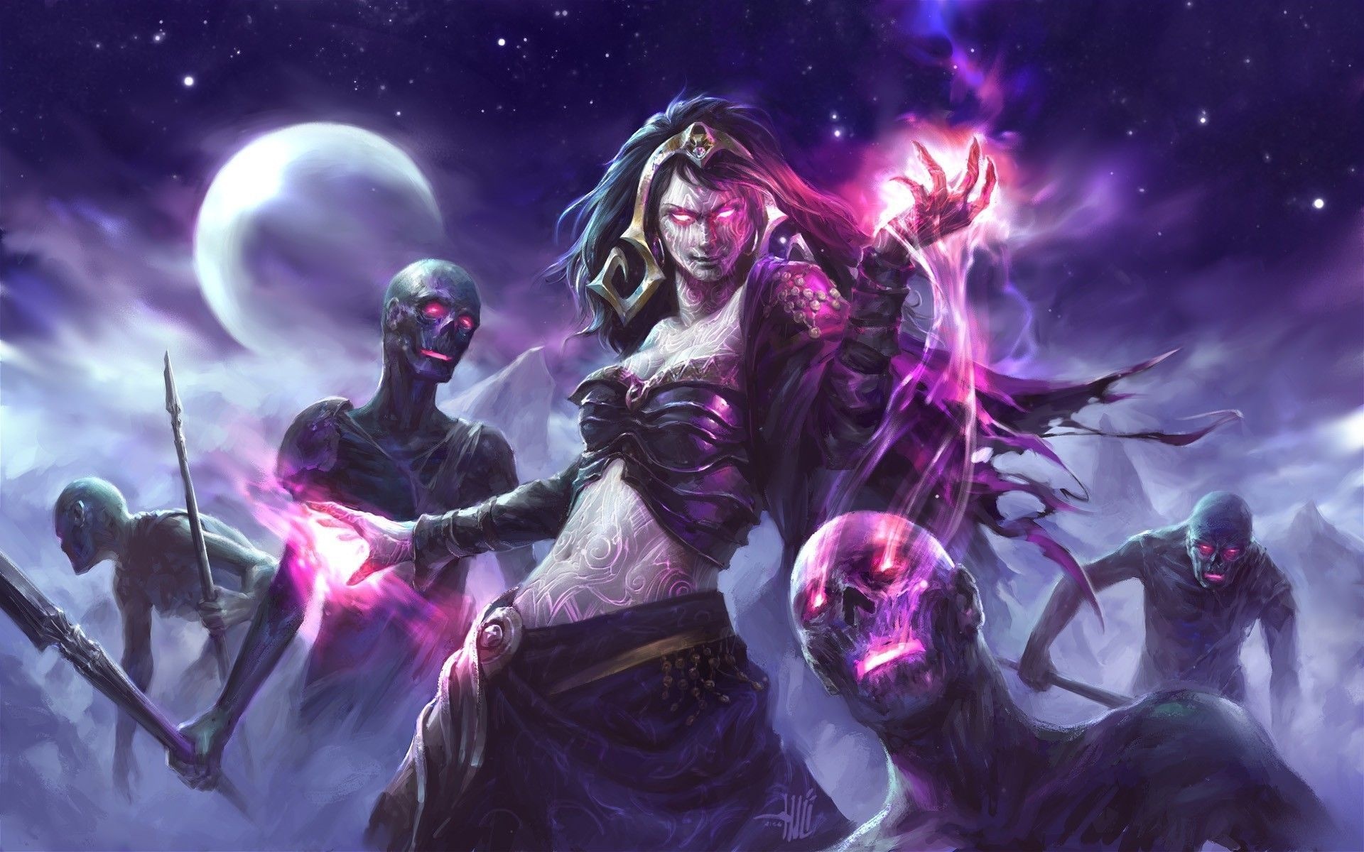 Magic: The Gathering, Liliana Vess, Gaming wallpapers, Character art, 1920x1200 HD Desktop