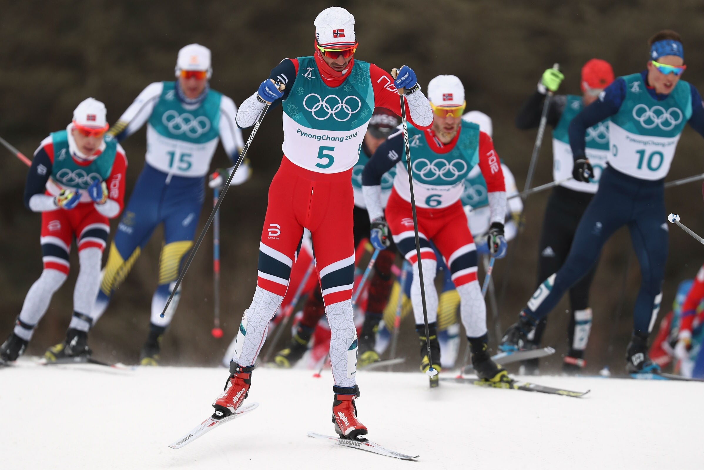 Hans Christer Holund, Skiathlon champion, Olympic glory, 2400x1600 HD Desktop