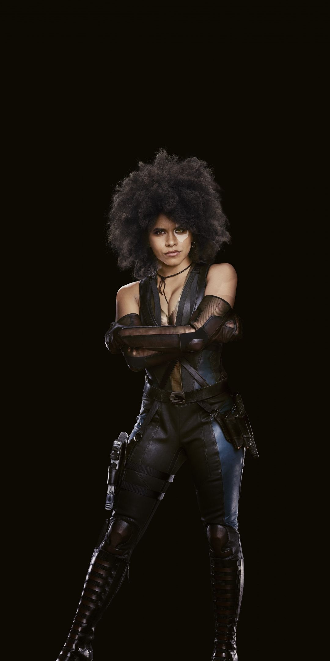 Domino, Deadpool, Zazie Beetz, Dark wallpaper, 1080x2160 HD Phone