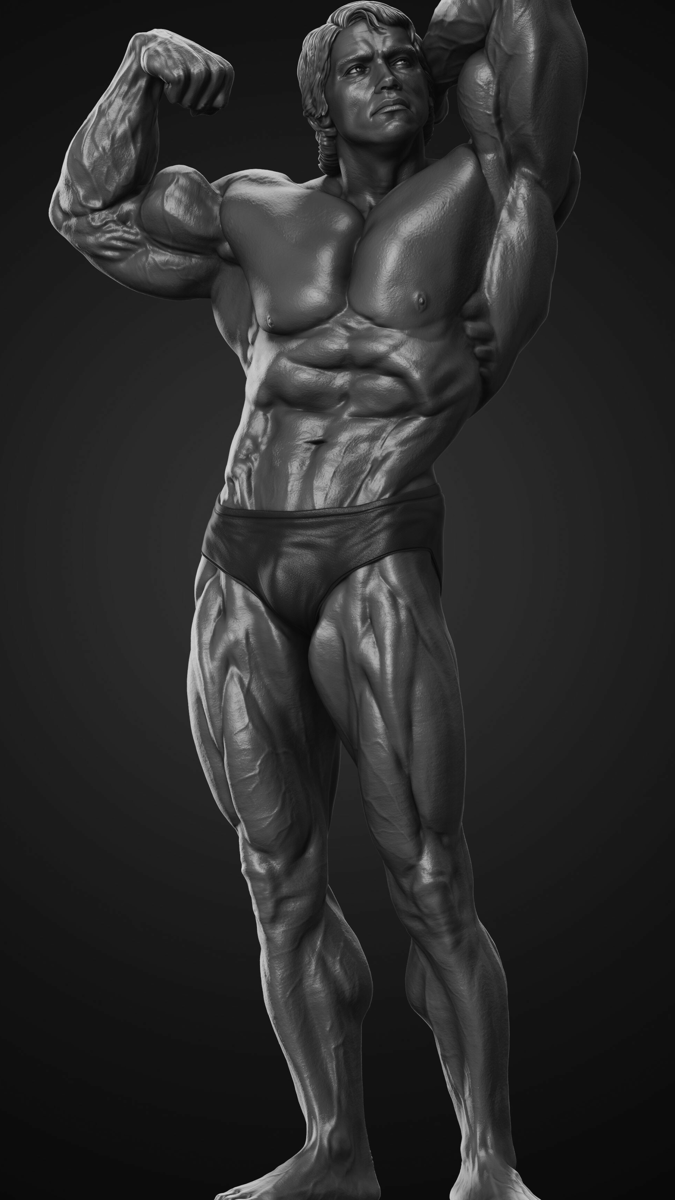 Arnold Schwarzenegger, Mr. Olympia 1974, ArtStation image, Iconic physique, 2160x3840 4K Phone