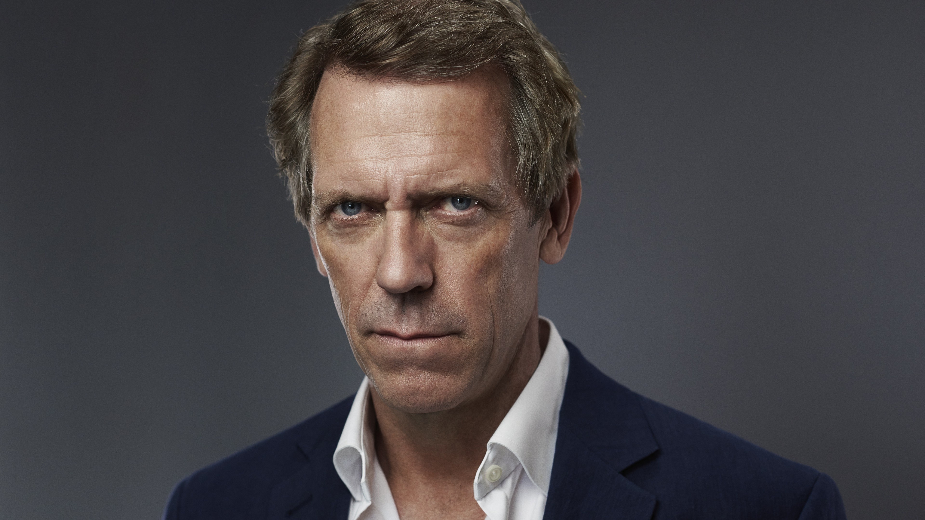 Hugh Laurie, Movies, Actor, Blue-eyed, 3840x2160 4K Desktop