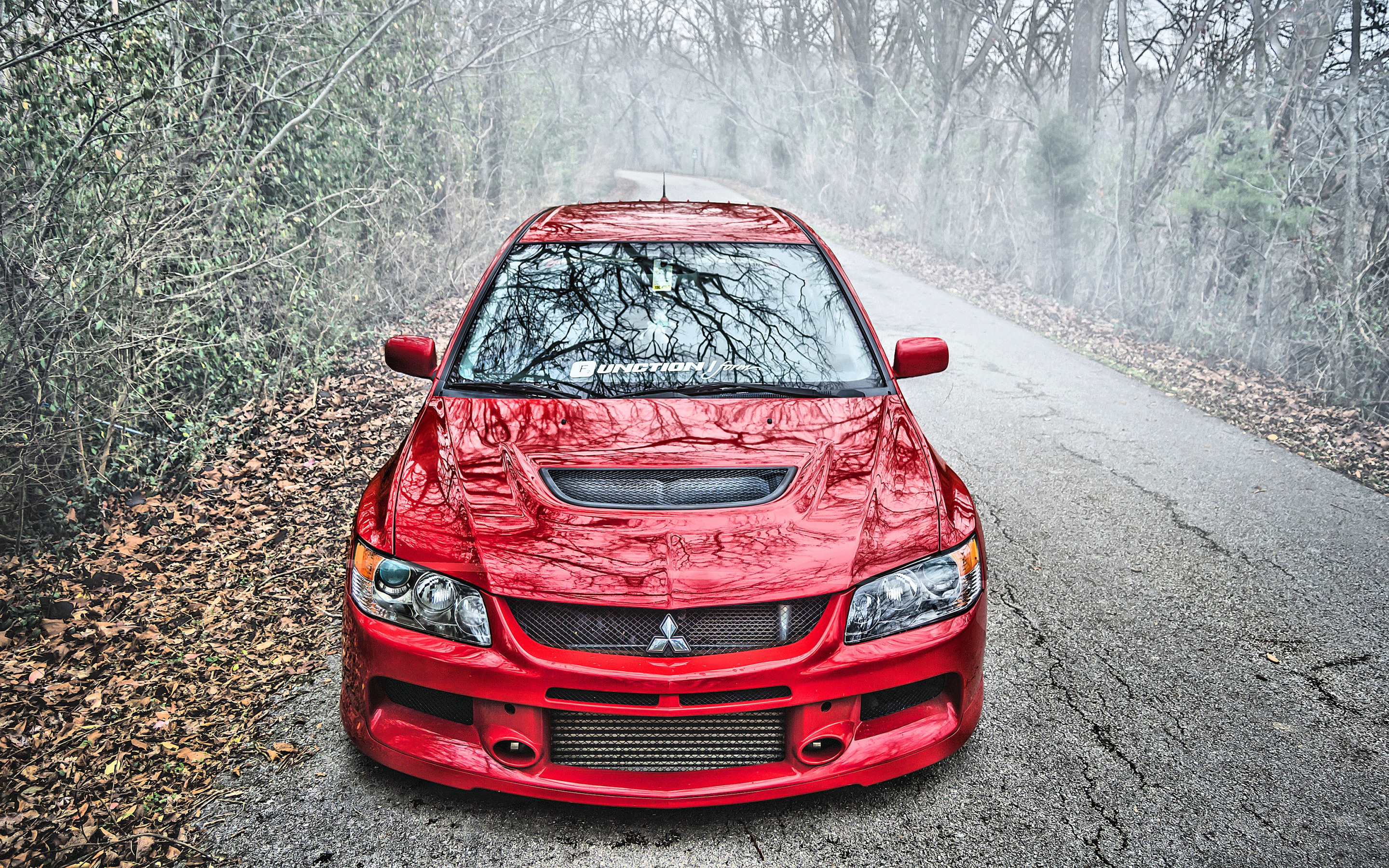 Mitsubishi Lancer, Evolution IX, Red Lancer 9, Front view, 2880x1800 HD Desktop