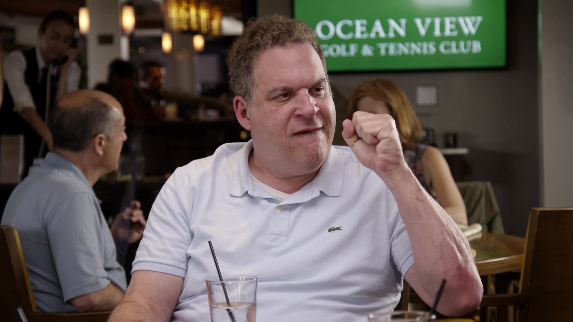 Lacoste Light Blue Polo Shirt Worn By Jeff Garlin In Curb Your Enthusiasm S10E09 1920x1080