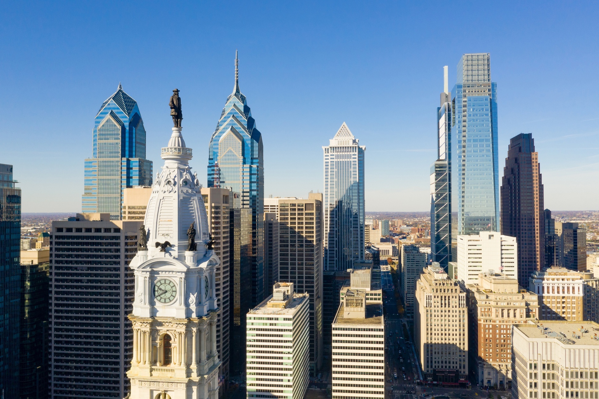 Philly Skyline, COVID impact, Economy recovery, Philly economy, 1950x1300 HD Desktop