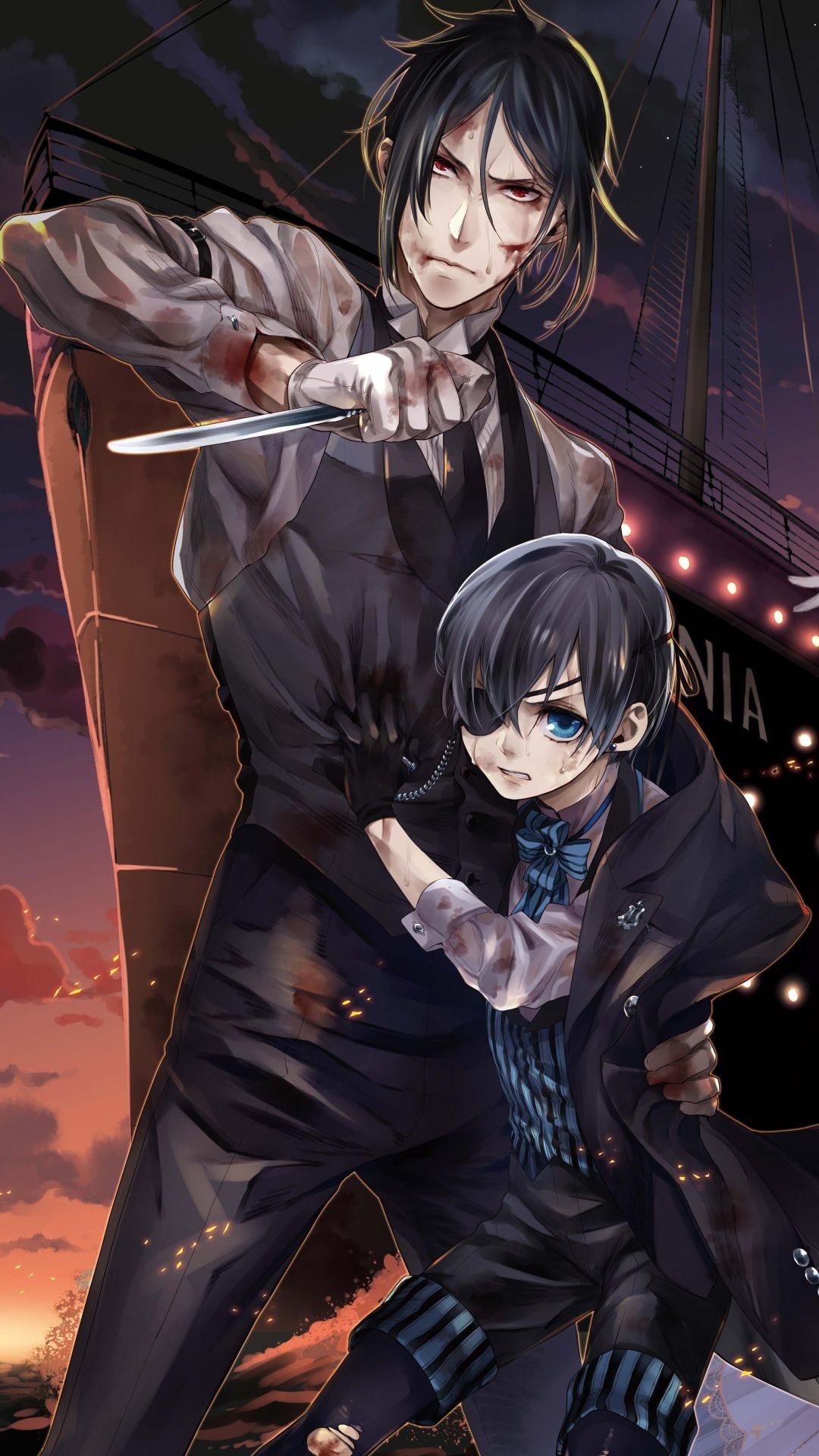 Black Butler Halloween, Dark aesthetic, Gothic charm, Creepy elegance, 1080x1920 Full HD Phone